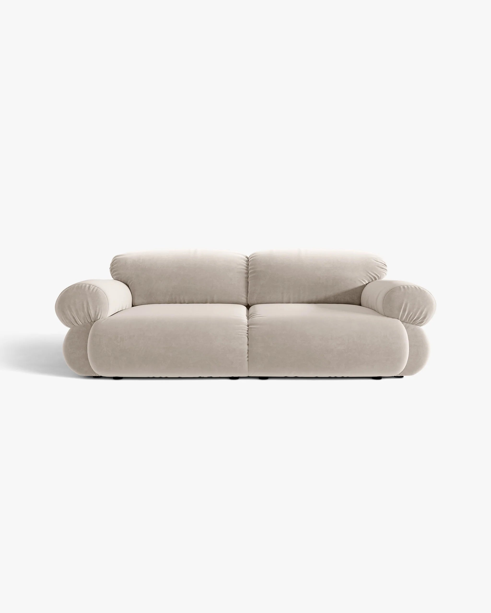 Sofa pre 3 osoby, zamatová OPHELIA, béžová
