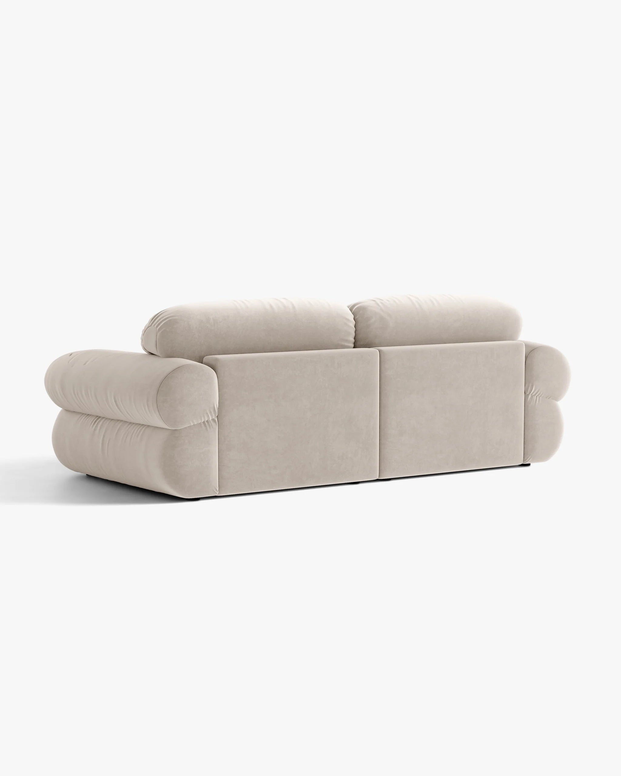 Sofa pre 3 osoby, zamatová OPHELIA, béžová