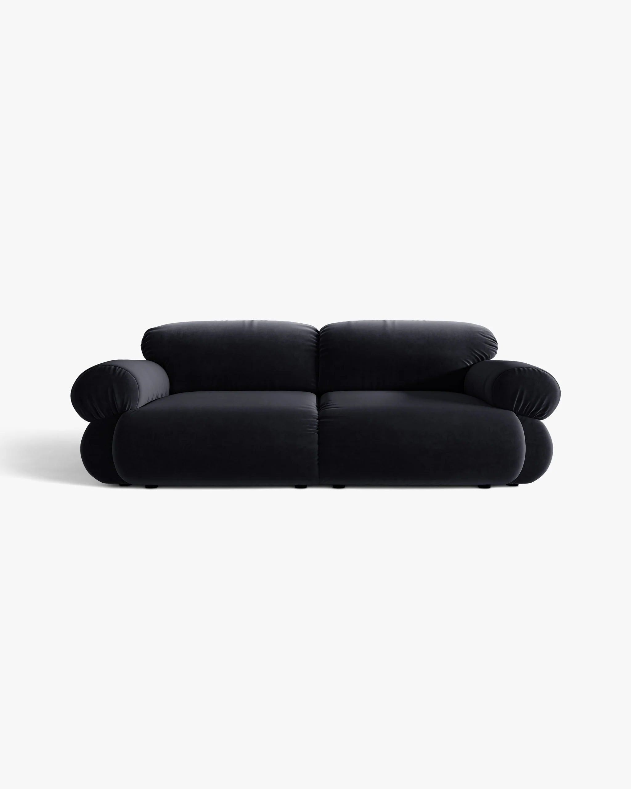 Sofa pre 3 osoby z aksamitom OPHELIA v kráľovskej modrej