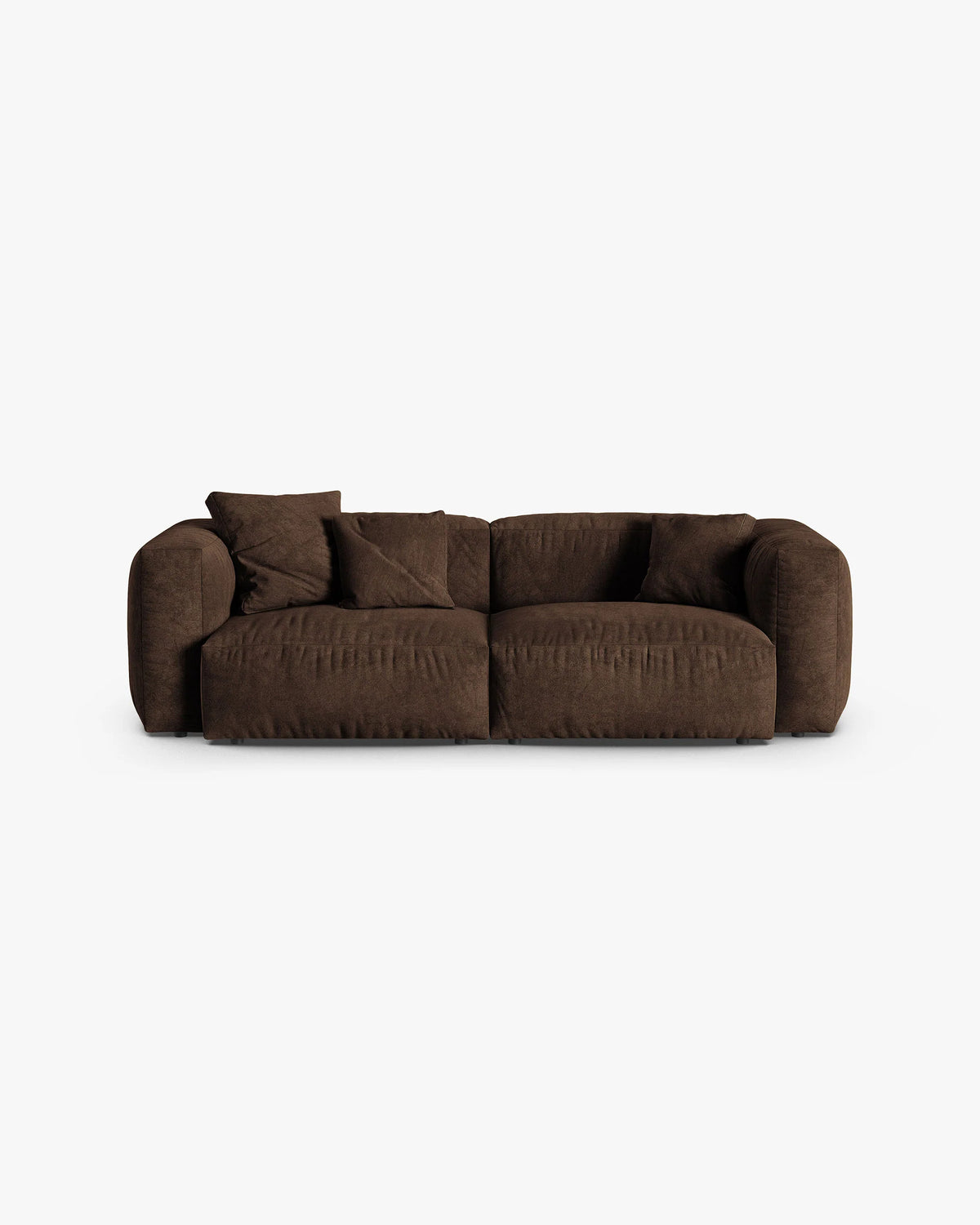 Sofa zamatová 3-osobová MARTINA XL čokoládový
