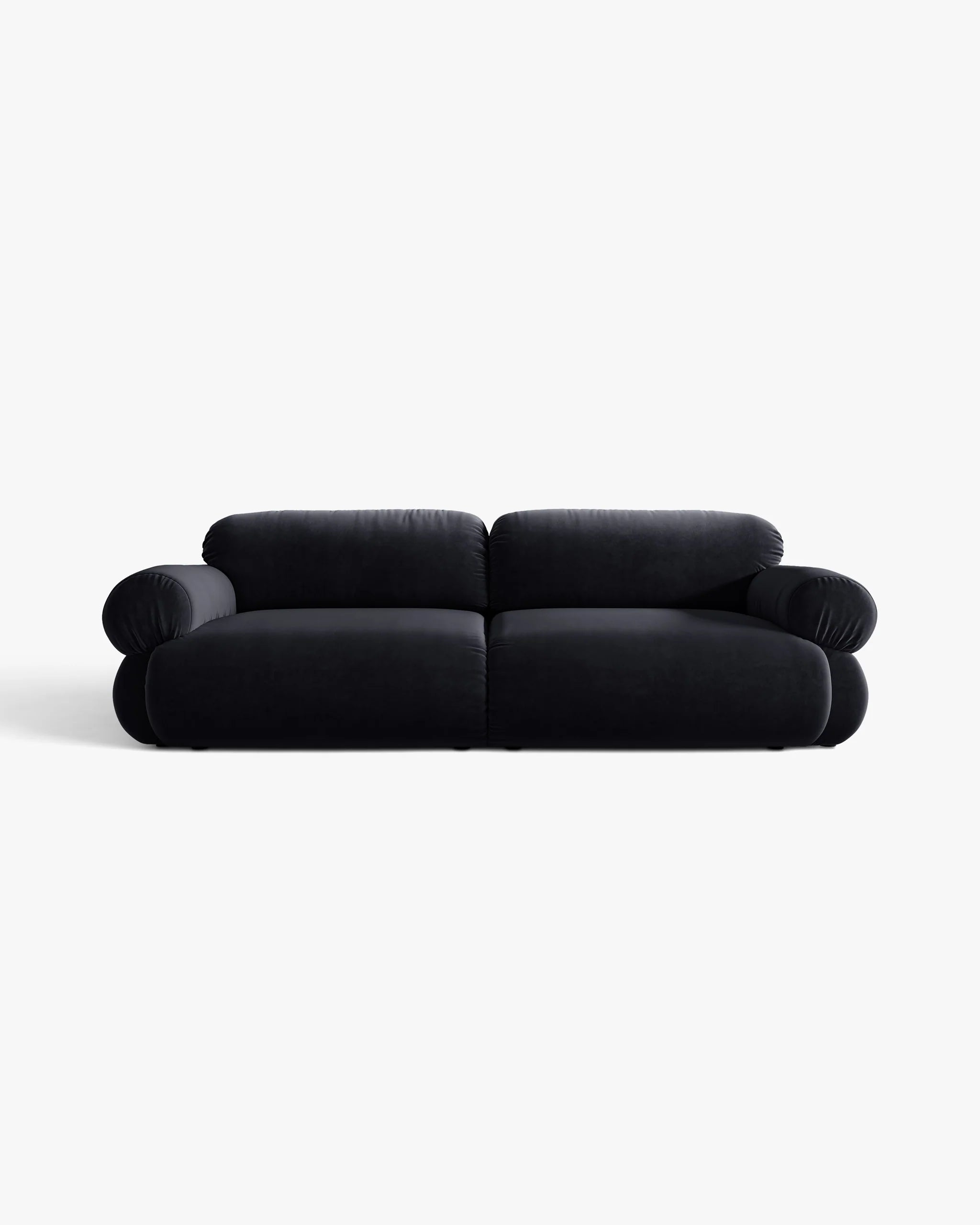 Sofa pre 4 osoby z aksamitom OPHELIA v kráľovskej modrej farbe