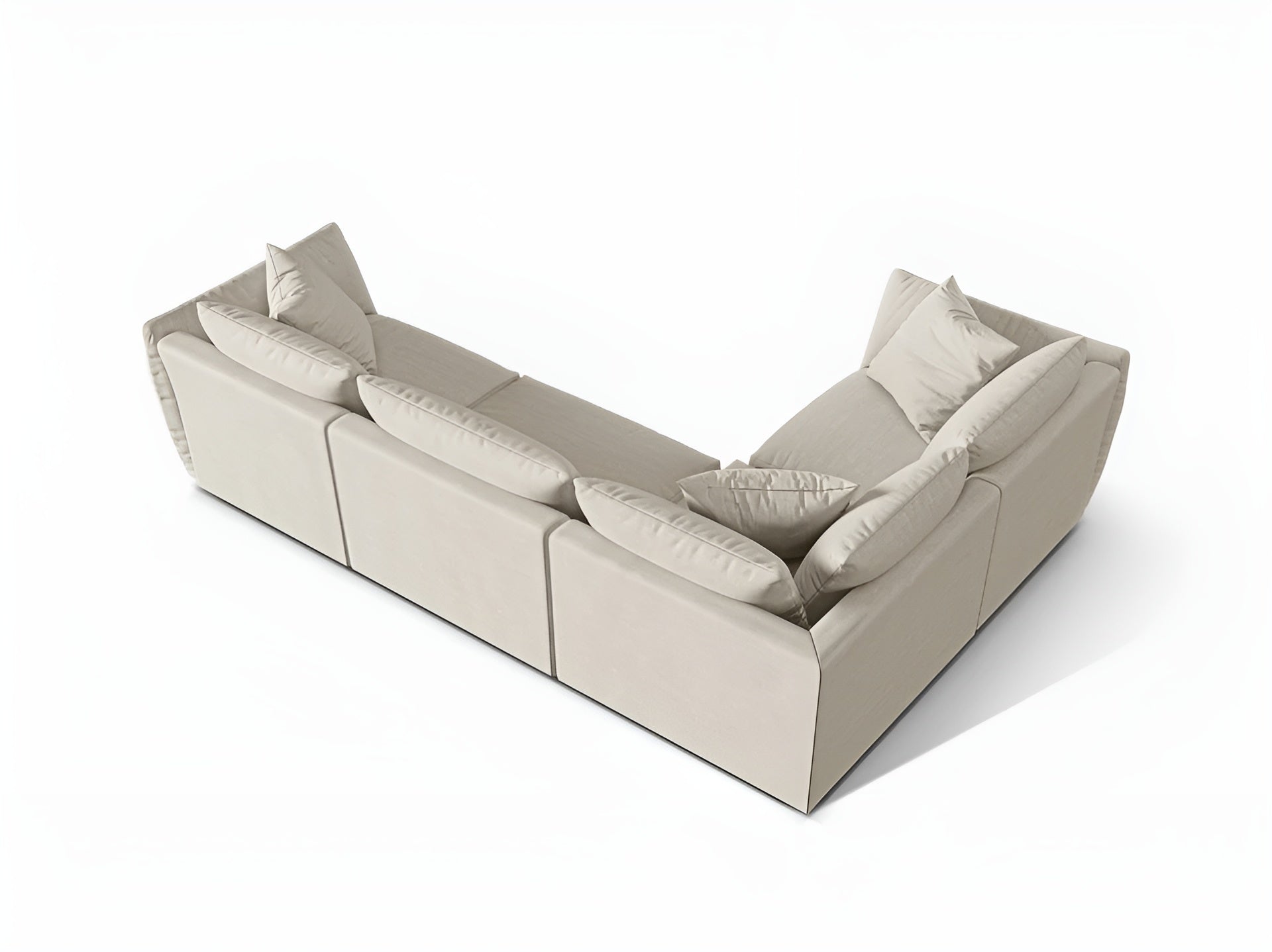 Rohová sedačka pre 4 osoby ľavostranná CHRIS krémový šenil