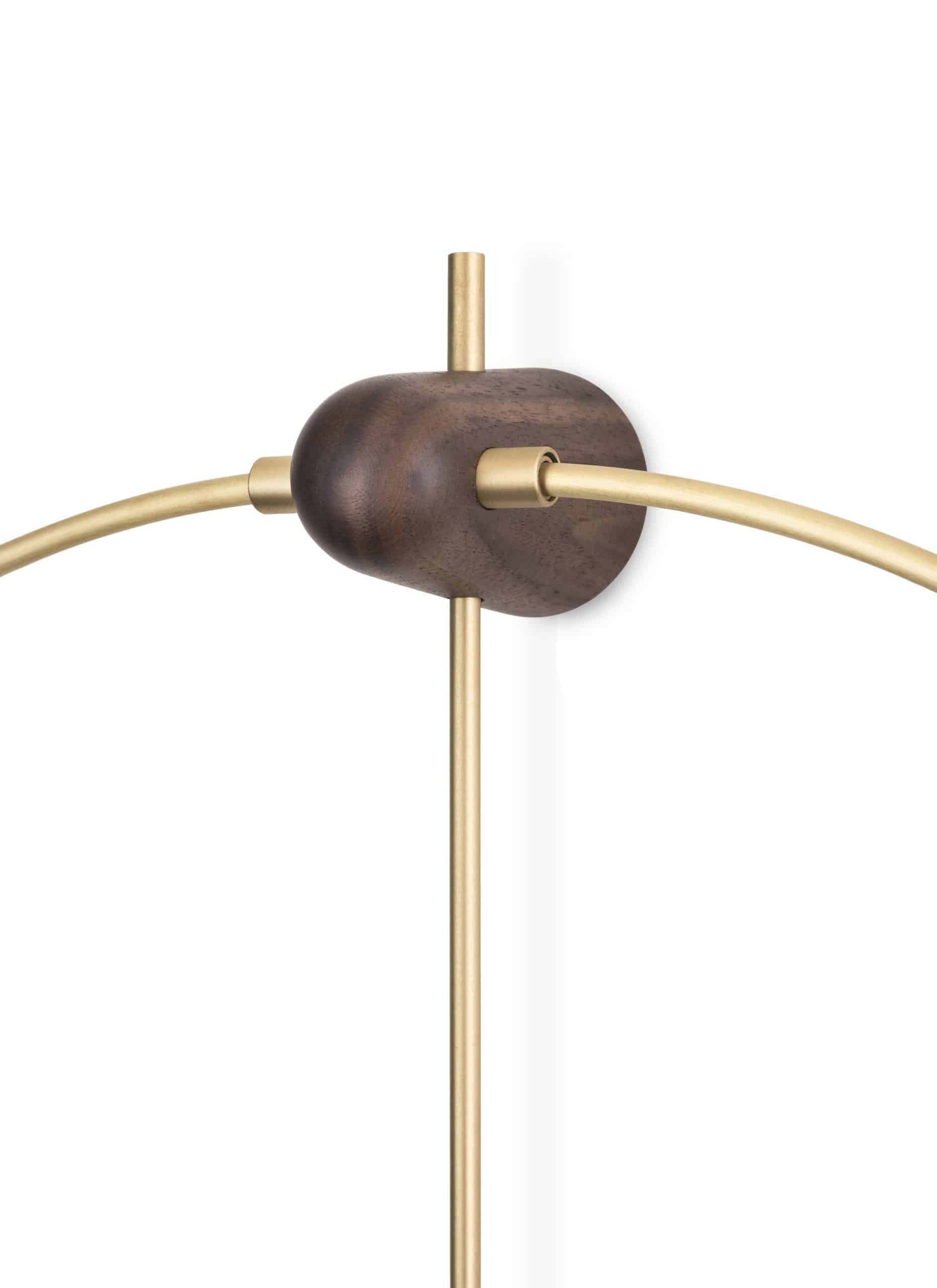 Nástenné hodiny MICRO ANDA orechové drevo s mosadzným detailom