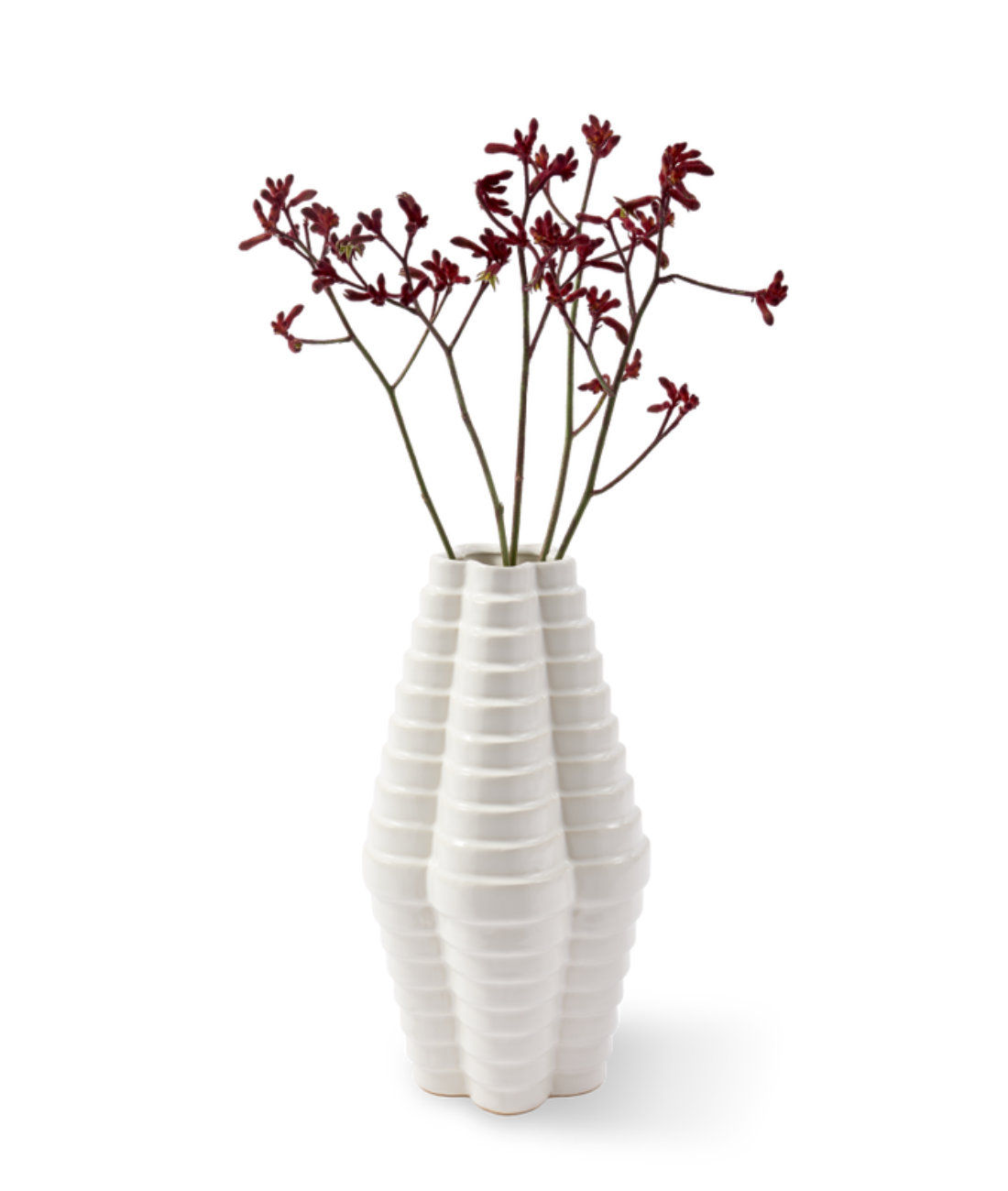 Váza MILLE-FEUILLE biela