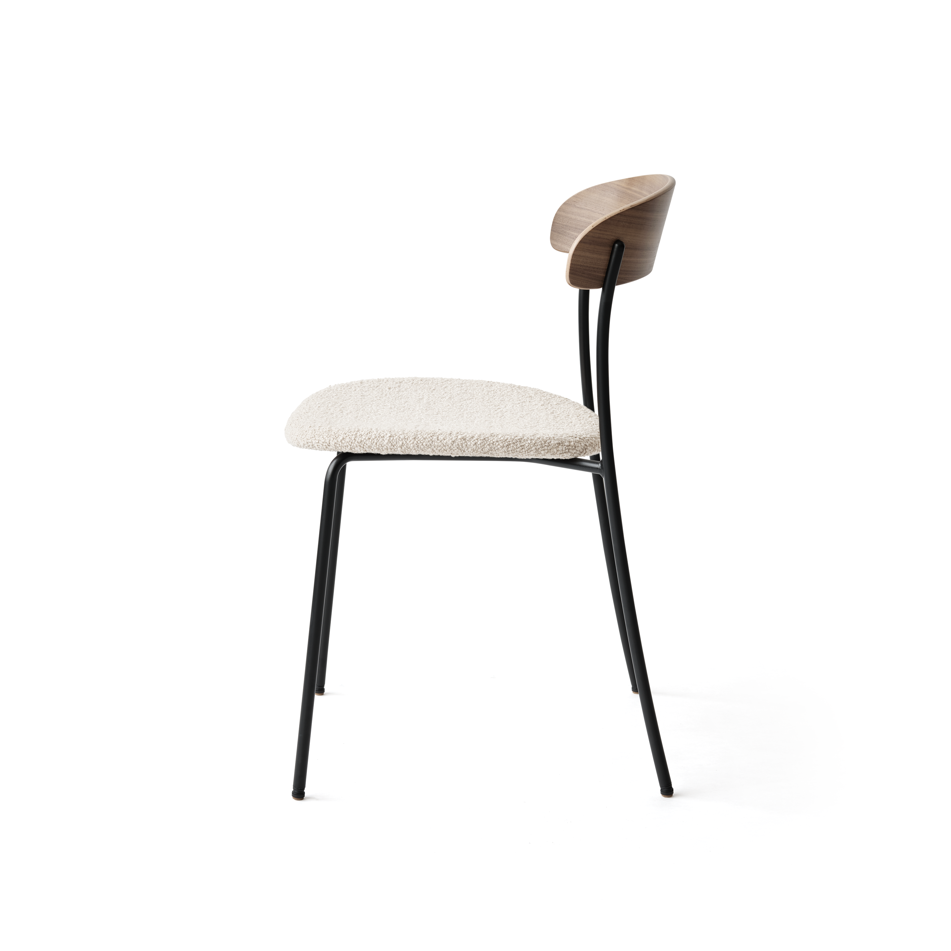 Čalúnená stolička MISSING s orechovou dyhou