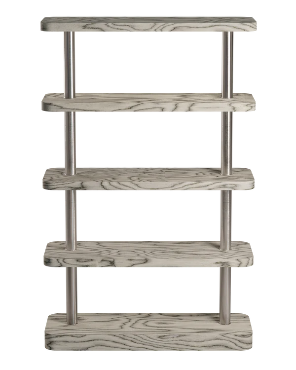 MOD shelf in veneer Sottsass with steel elements