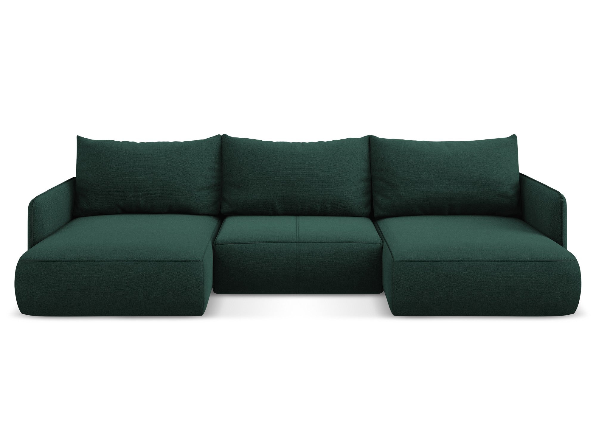 Panoramic corner sofa with sleeping function NANEA bottle green