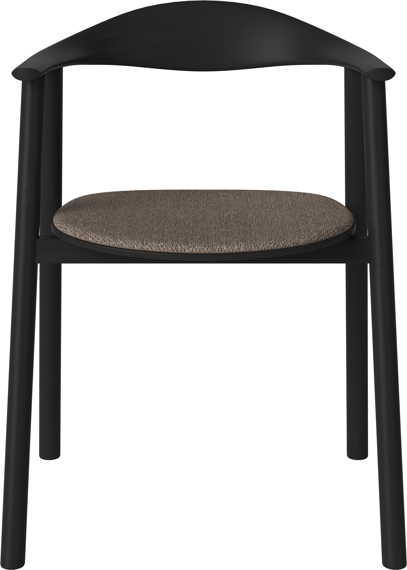 SWING chair upholstered with a black base