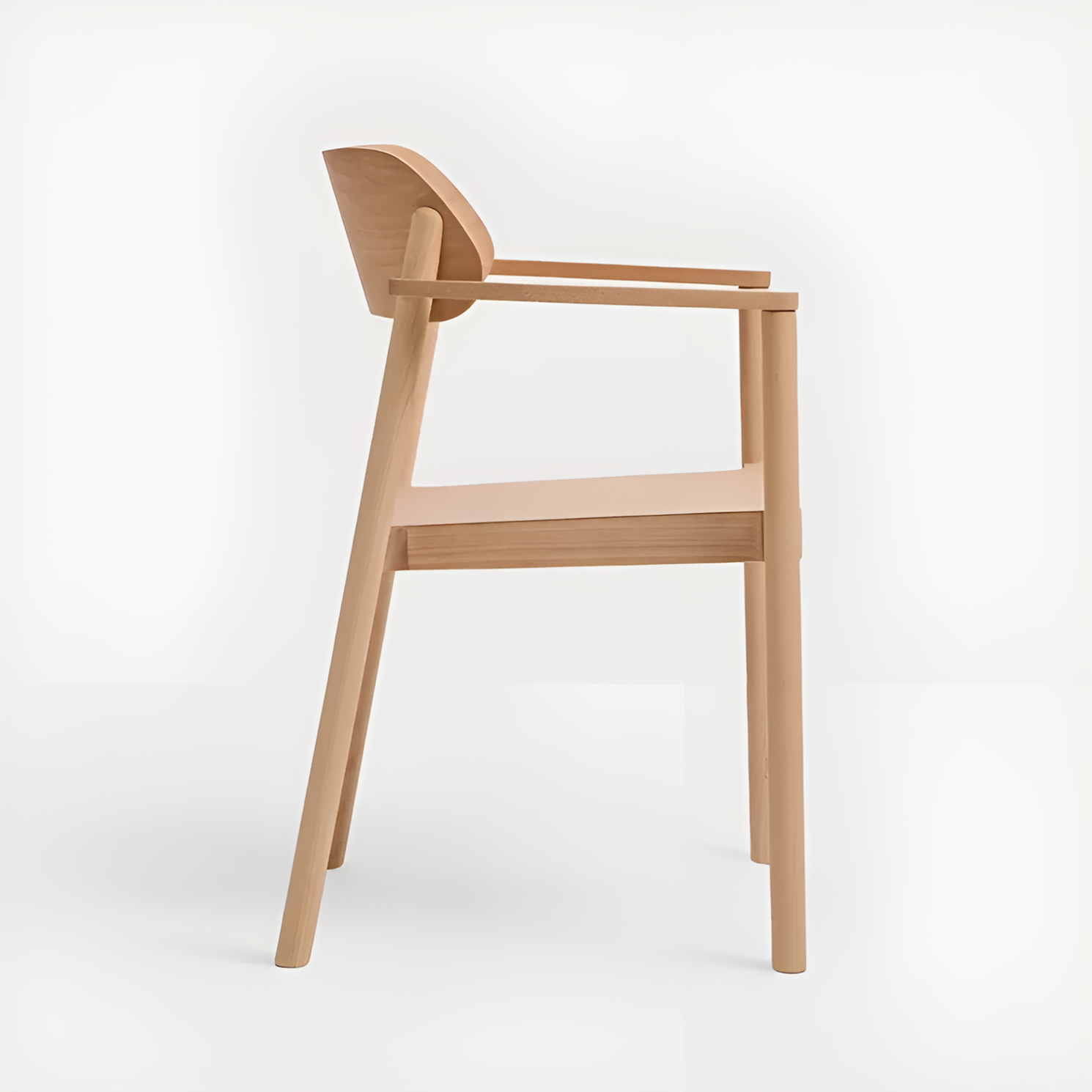 Chair with nimm armrests B-4590 beech wood