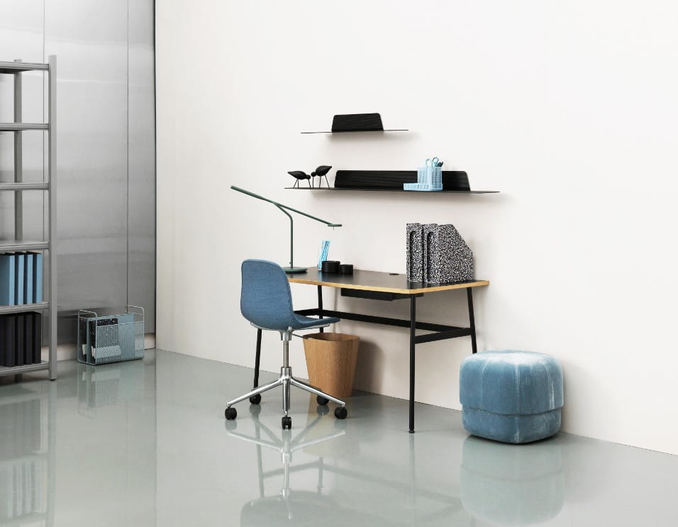 Kancelárske kreslo s reguláciou FORM 5W hnedé s čiernym podstavcom na kolieskach