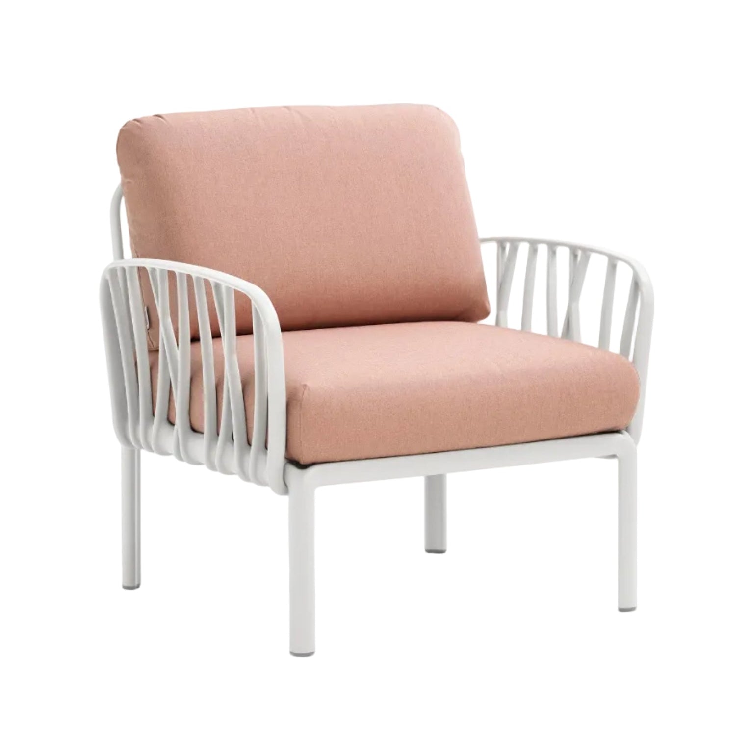KOMODO Pink Outdoor Armchair with White Base