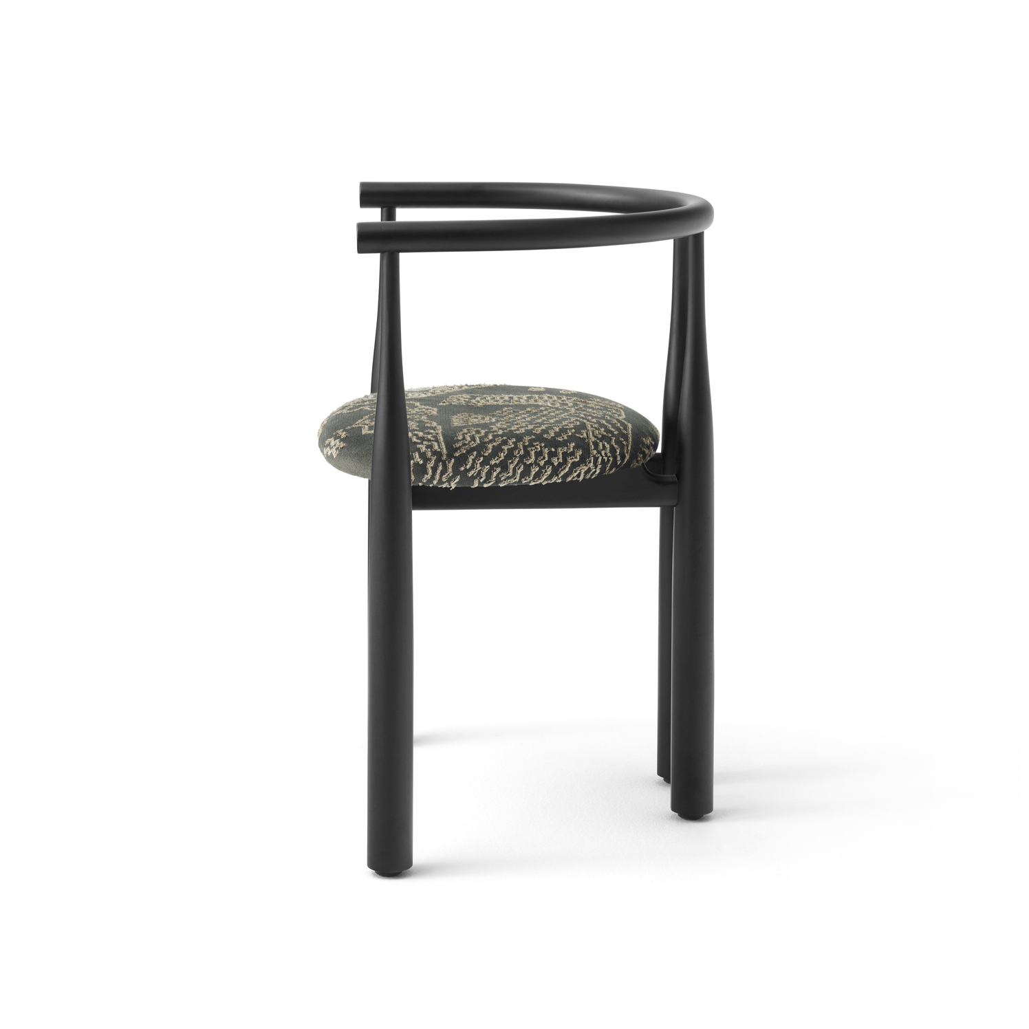 Bukowski chair animal print with a black beech base