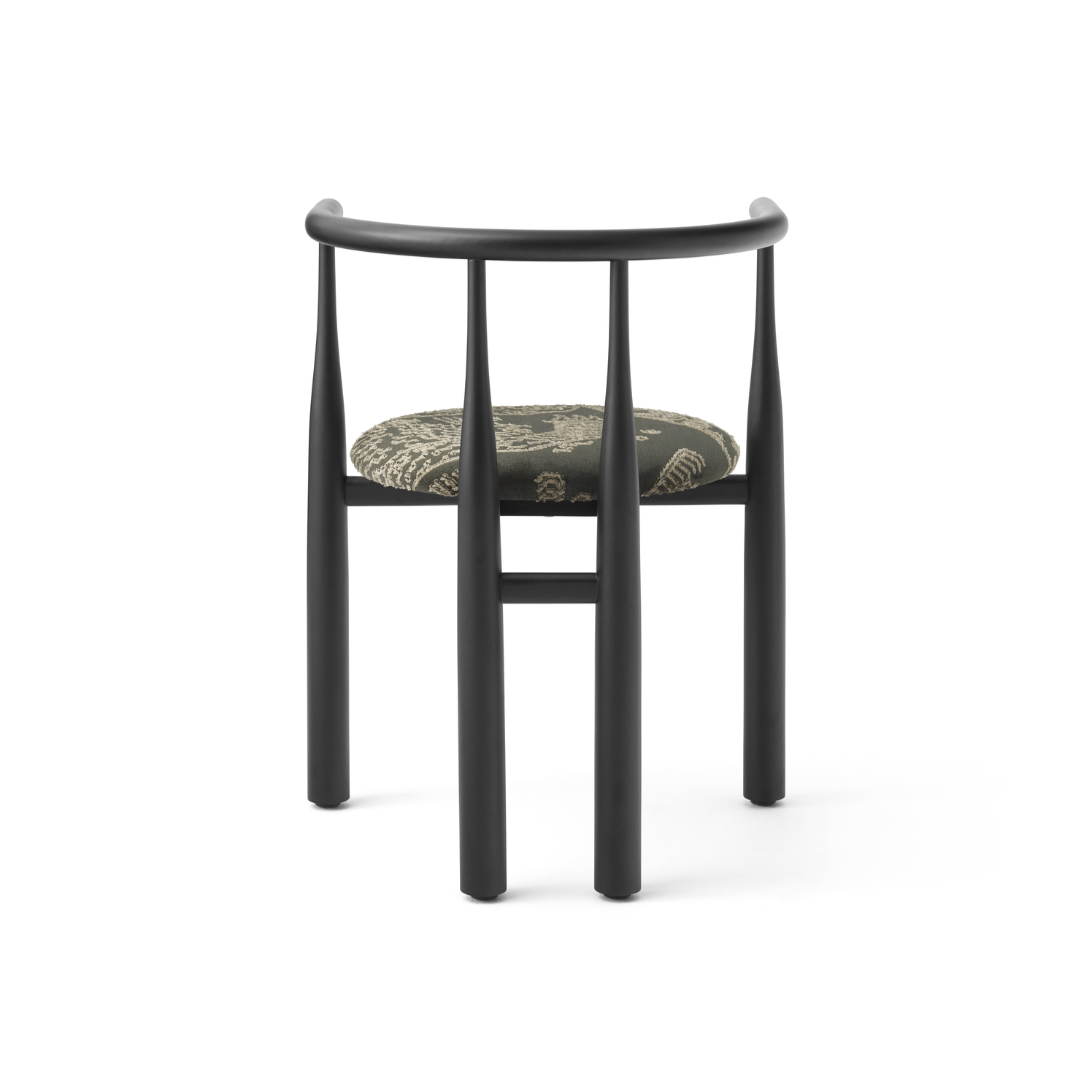 Bukowski chair animal print with a black beech base