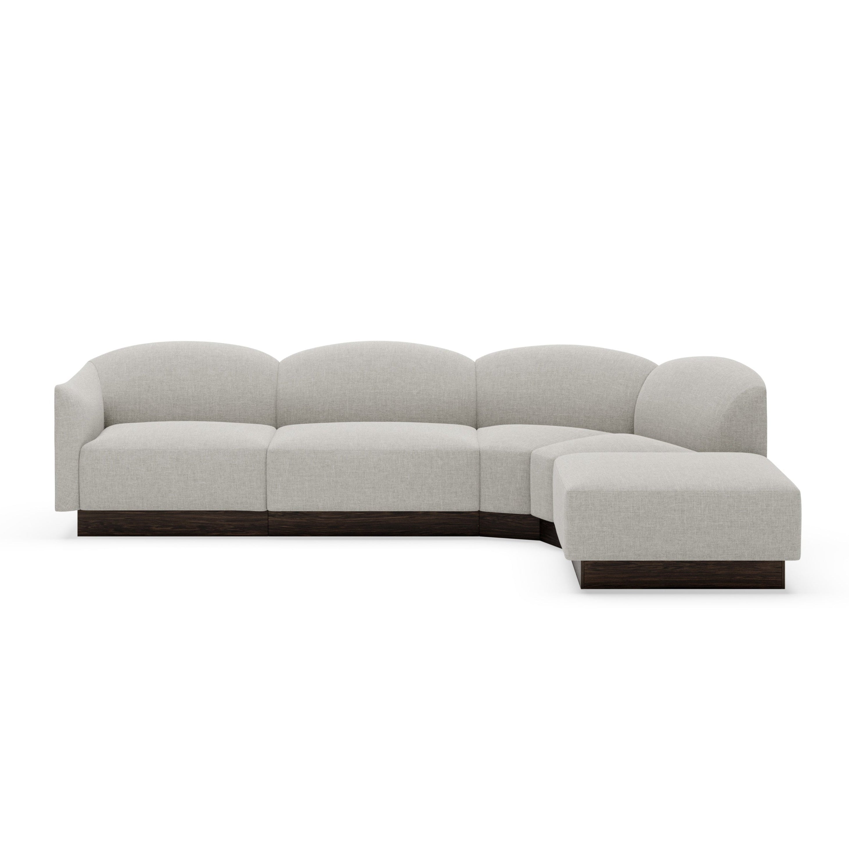 Customizable Right-Side Semi-Round Modular Corner Sofa SHORE