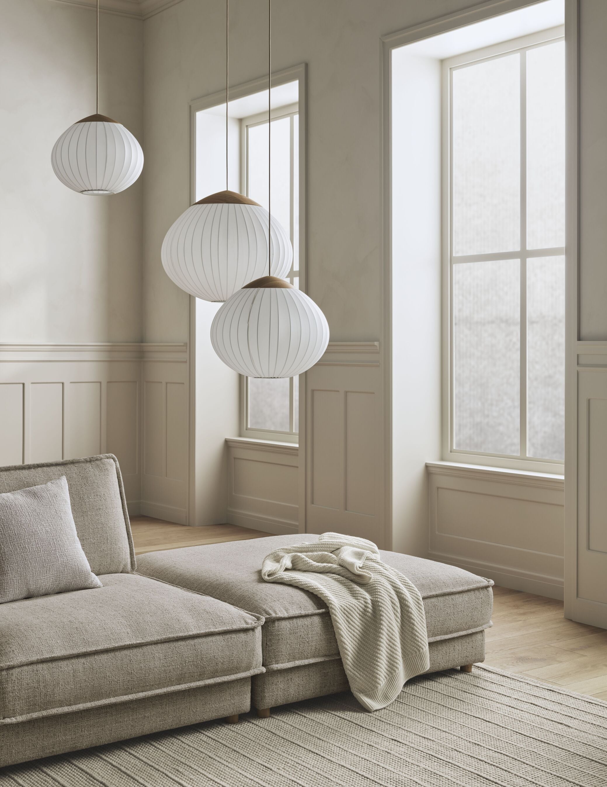 Puf NOORA s podstavcom z čierneho dubového dreva