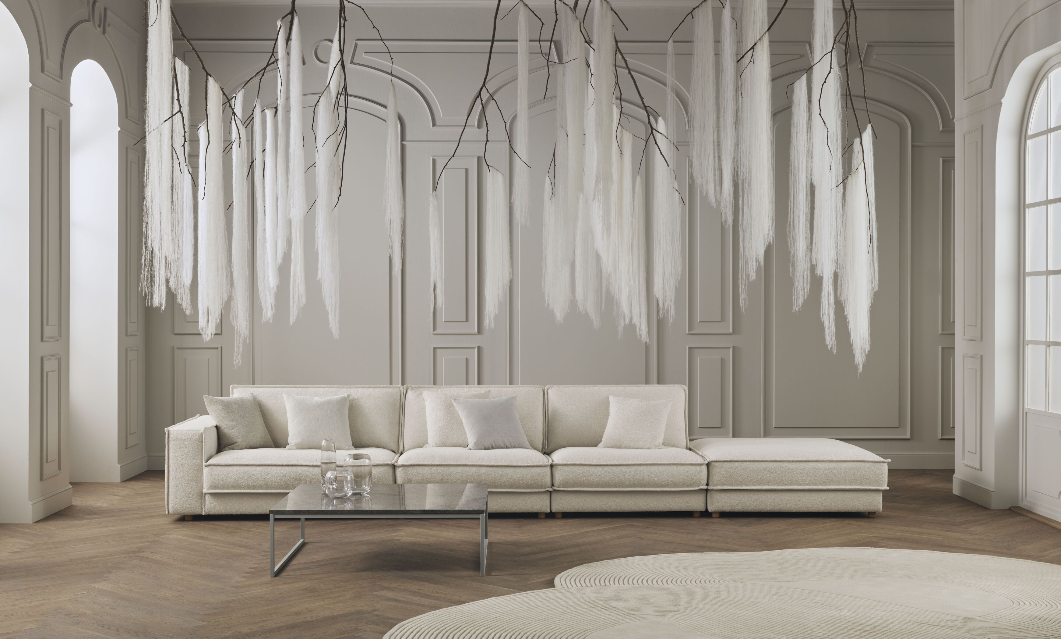 Kávový stolík COMO čierna oceľová základňa