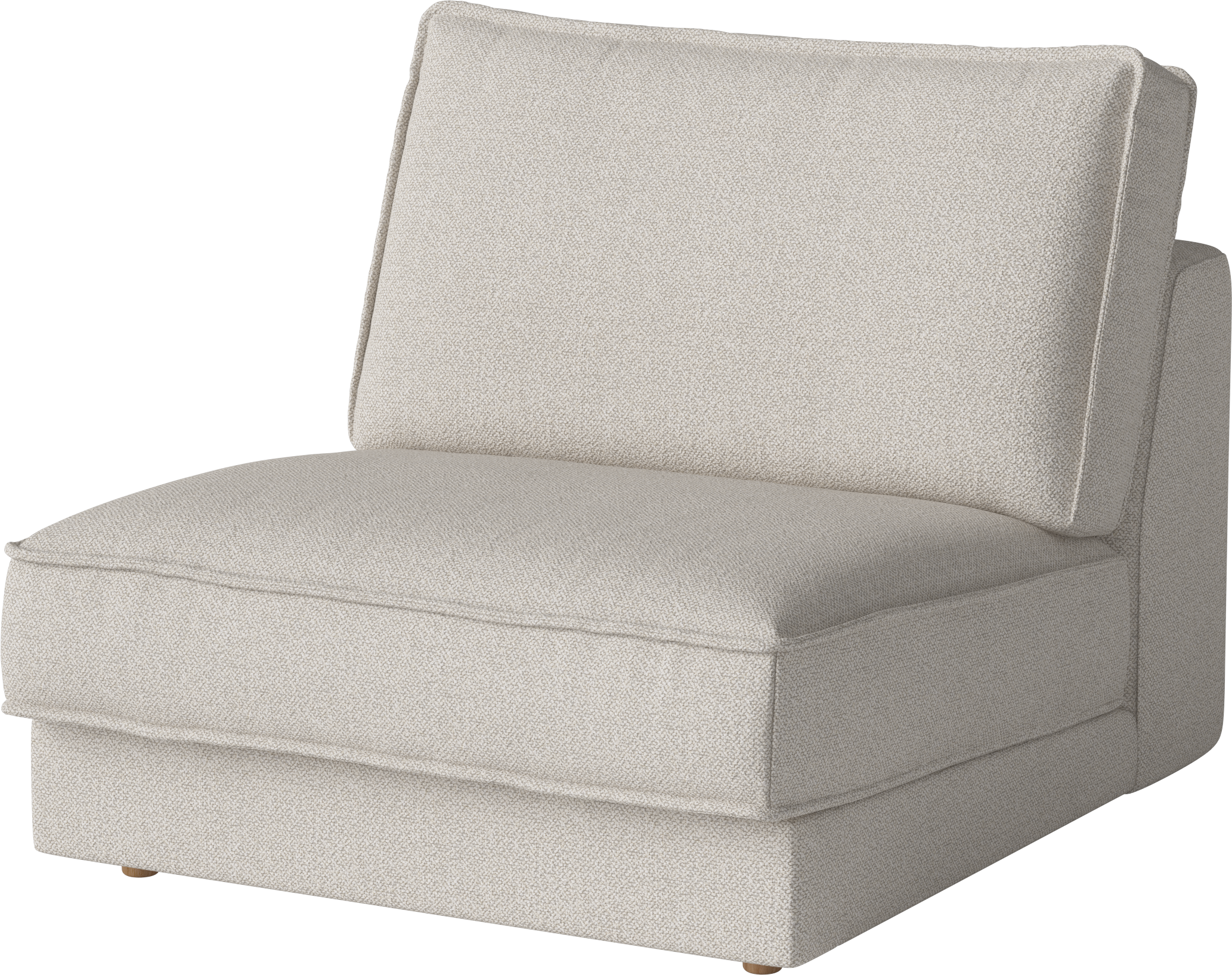 NOORA modular sofa - central module with an oak base