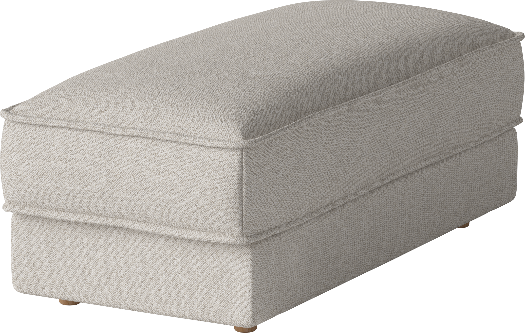 Noora Combi pouf with oak wood base