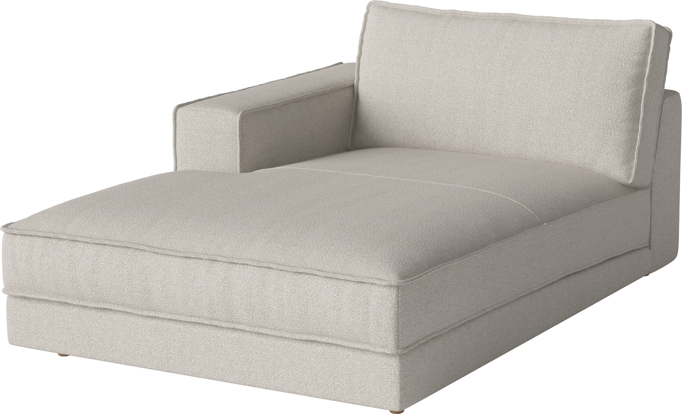 NOORA modular sofa - left -handed chaise with a black base