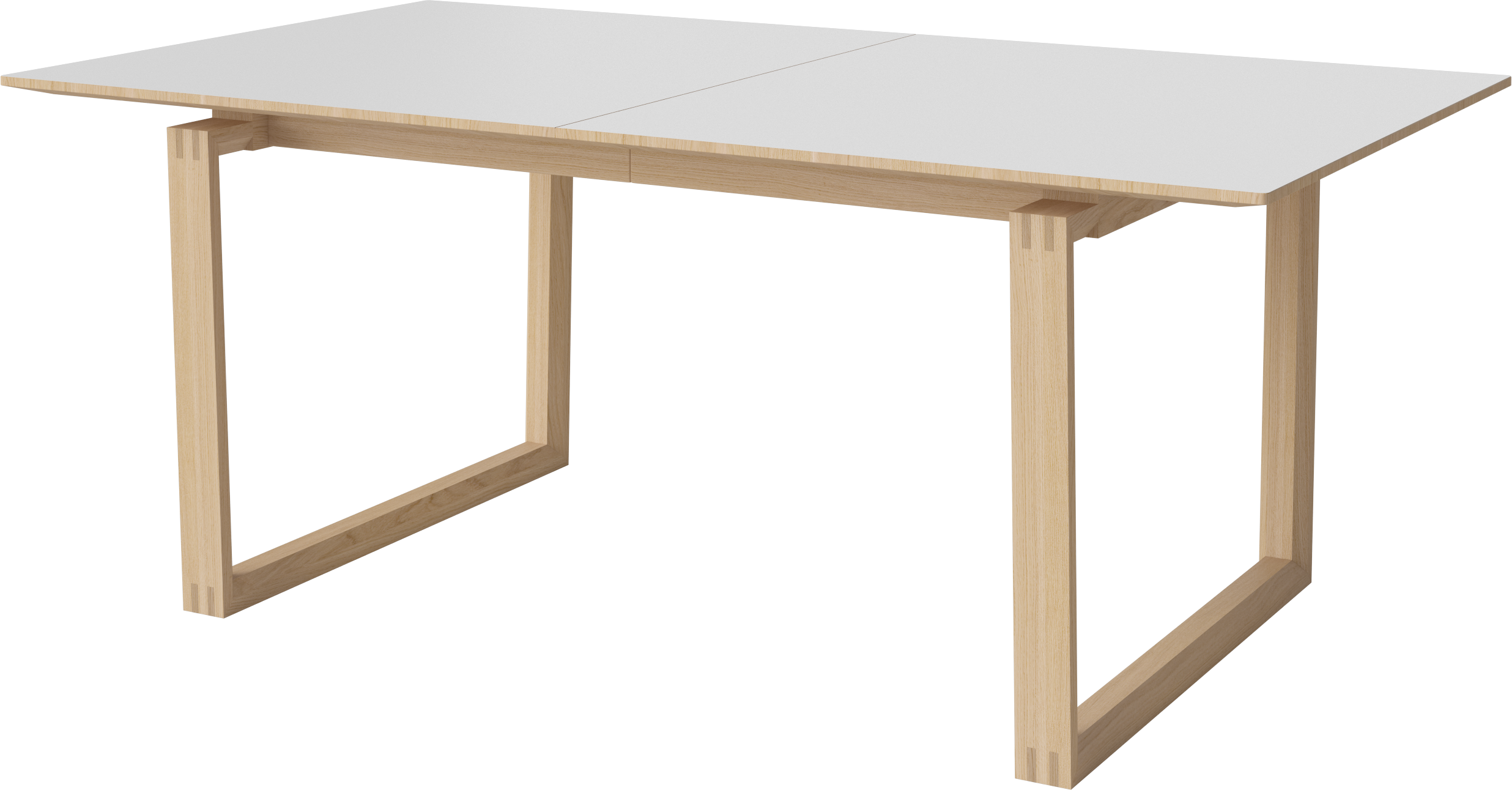 NORD white table with a whitened base