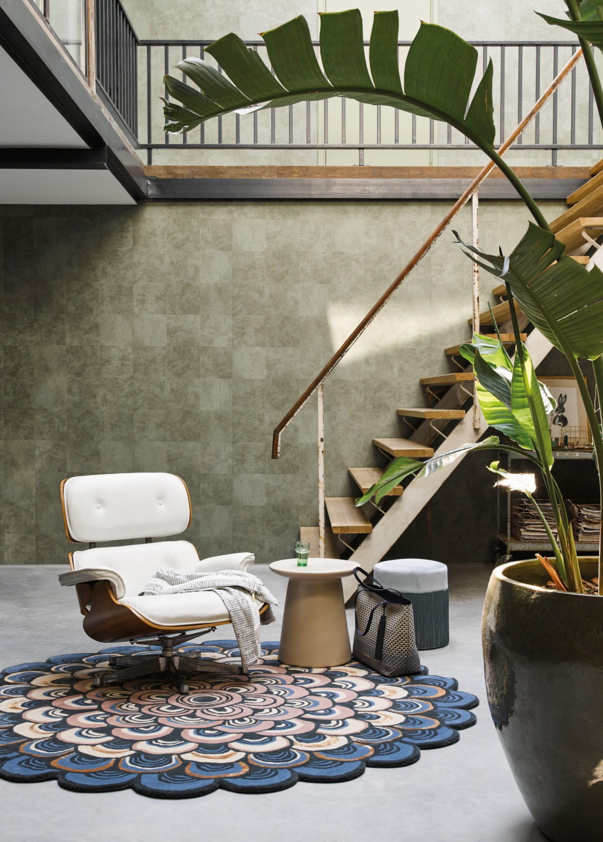 Dywan okrągły MASQUERADE ROUND BLUE niebieski