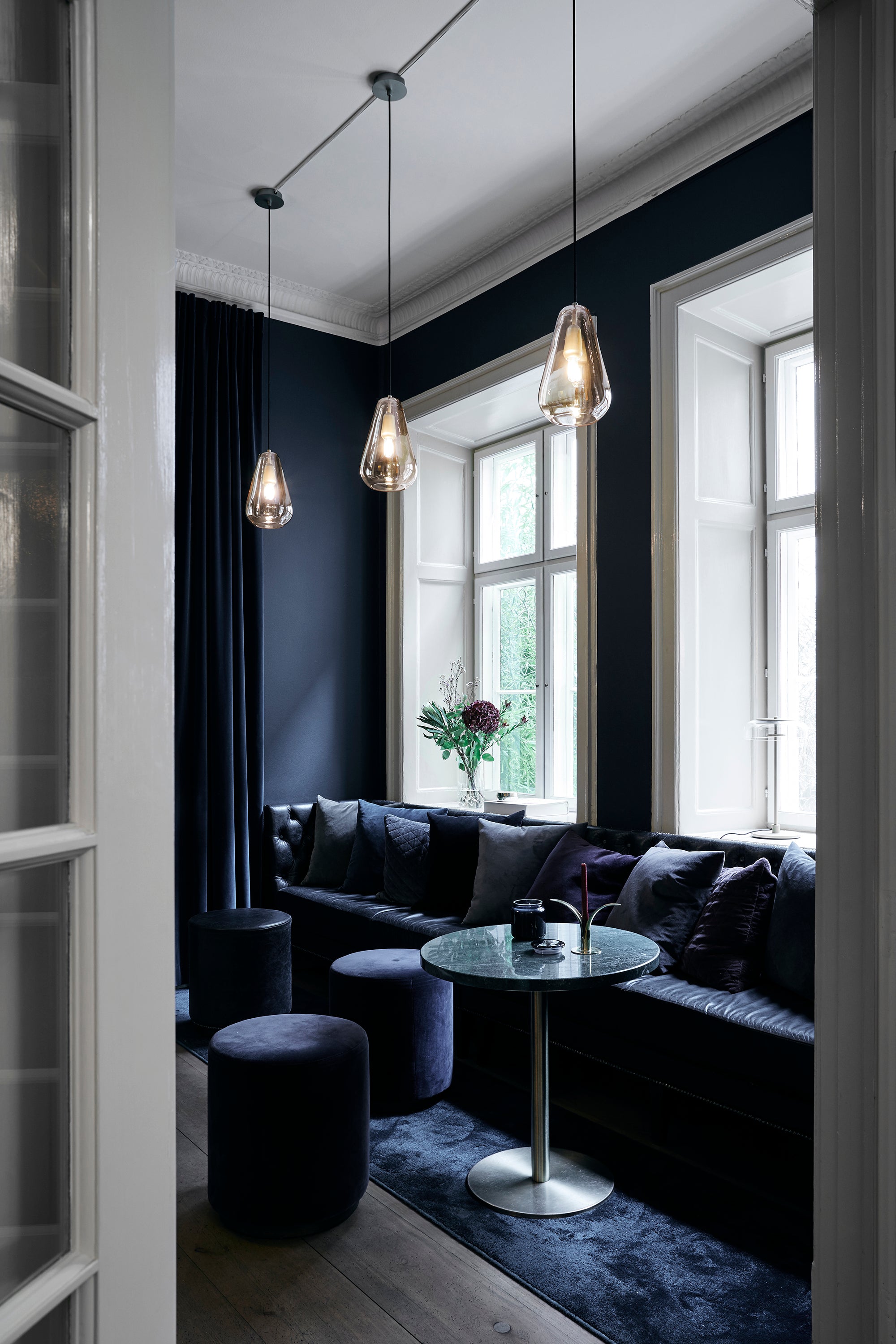 ANOLI Pendant Lamp in Gold with Gold Glass