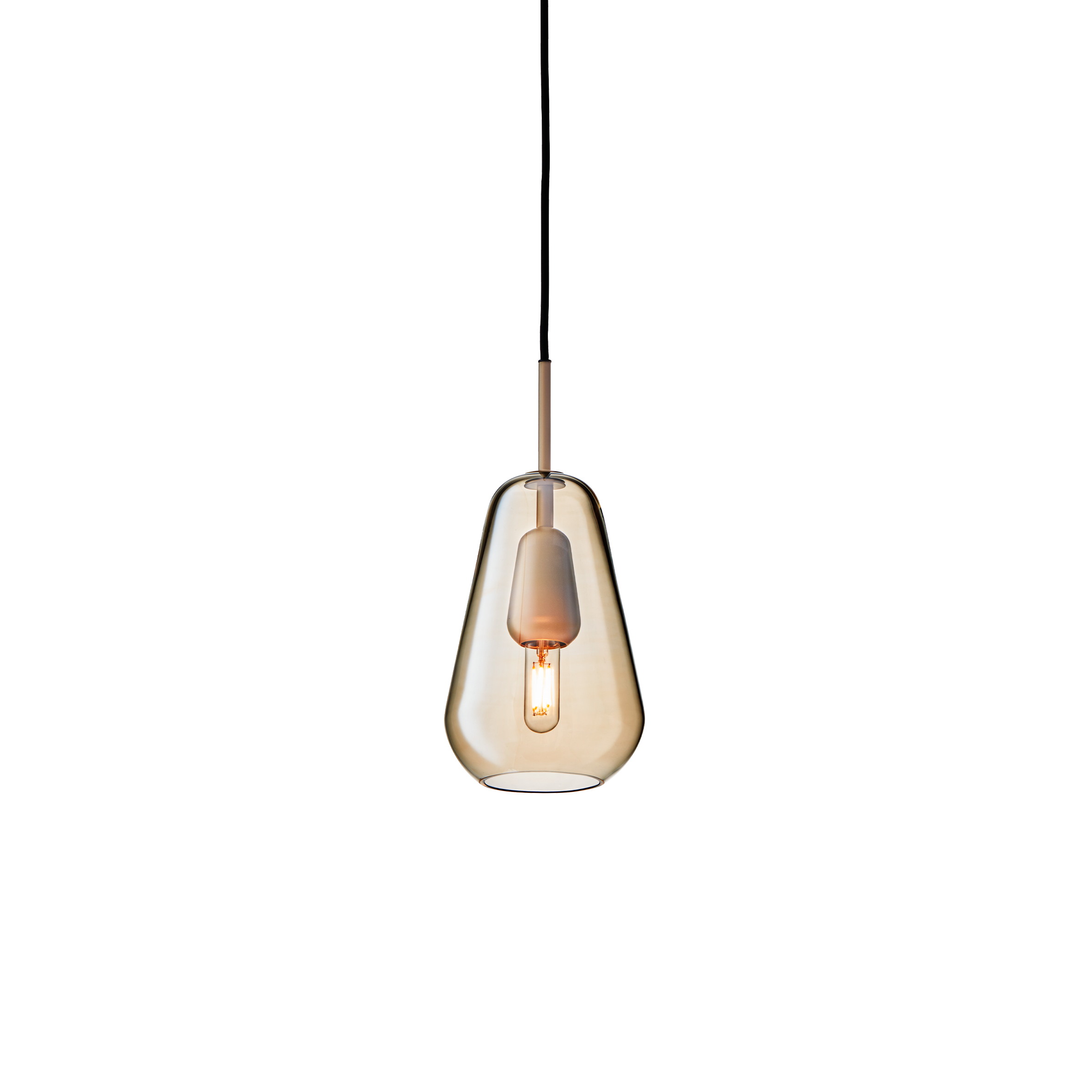ANOLI Pendant Lamp in Gold with Gold Glass