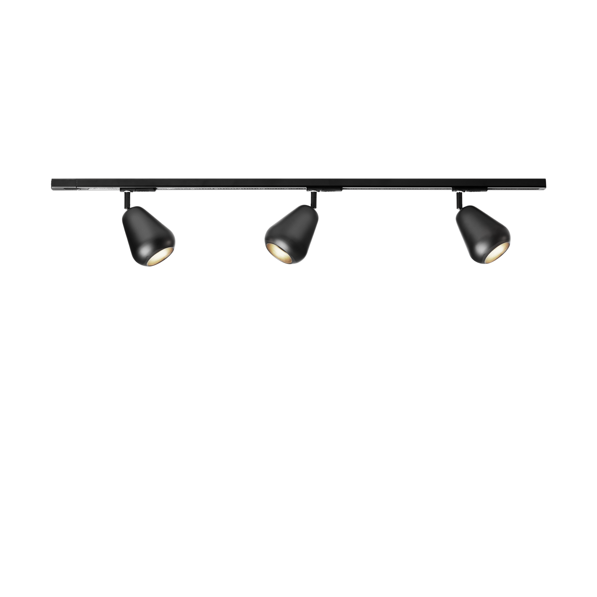 Stropná lampa trojbodová ANOLI čierna