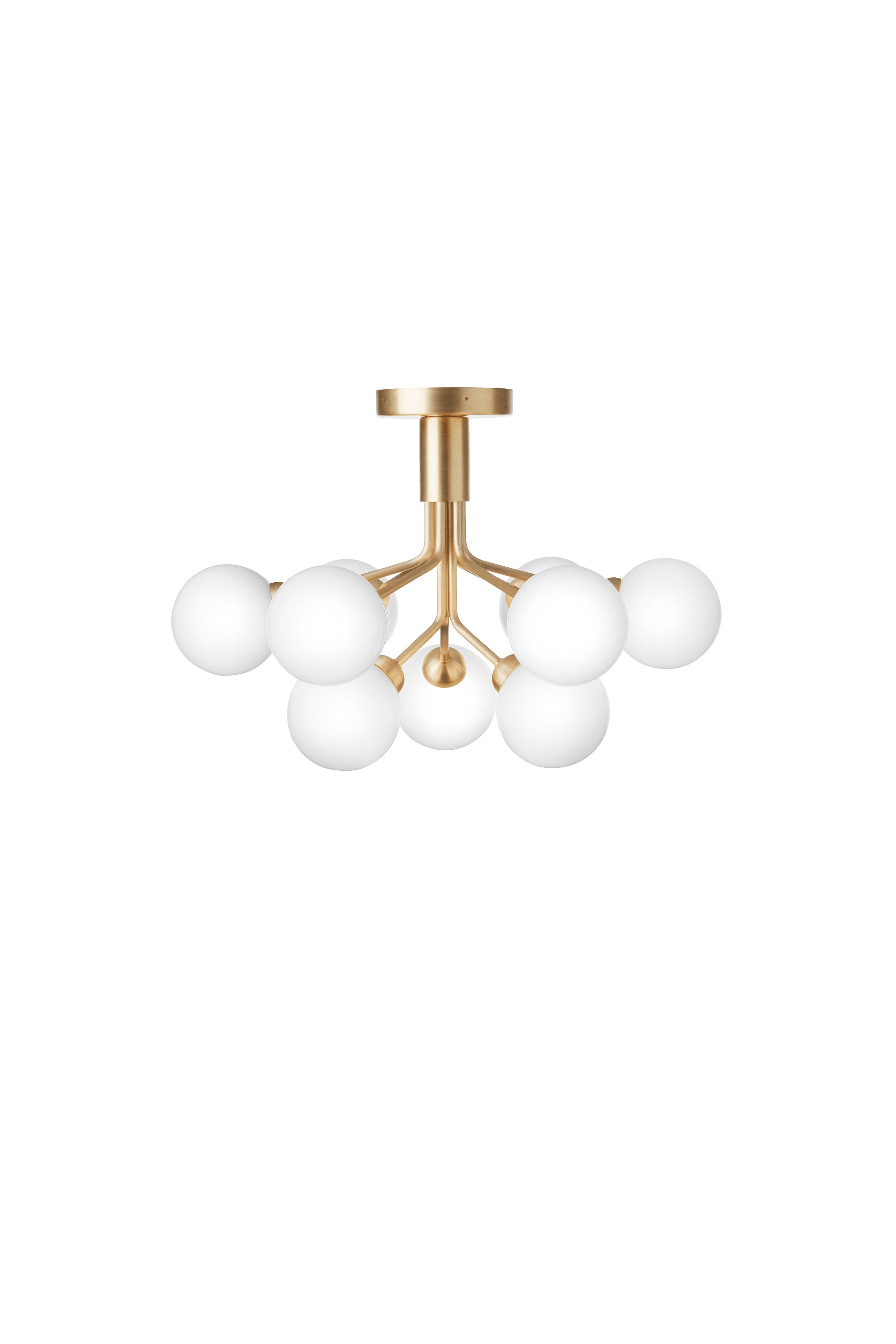 Lampa stropná APIALES 9 mosadzná s opálovým sklom [Antonina] [Amelia spr]