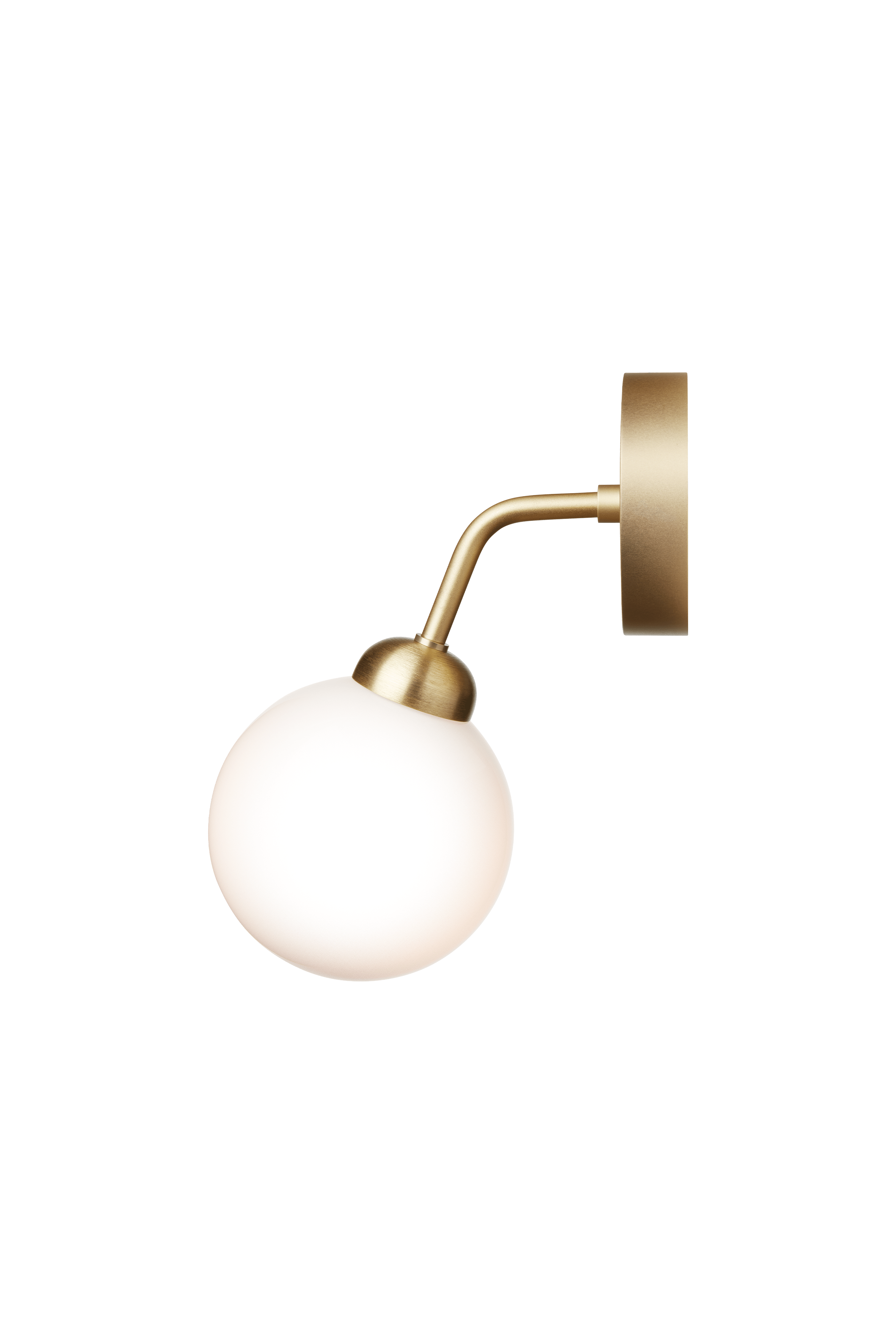 Nástenná lampa APIALES mosadzná s opálovým sklom