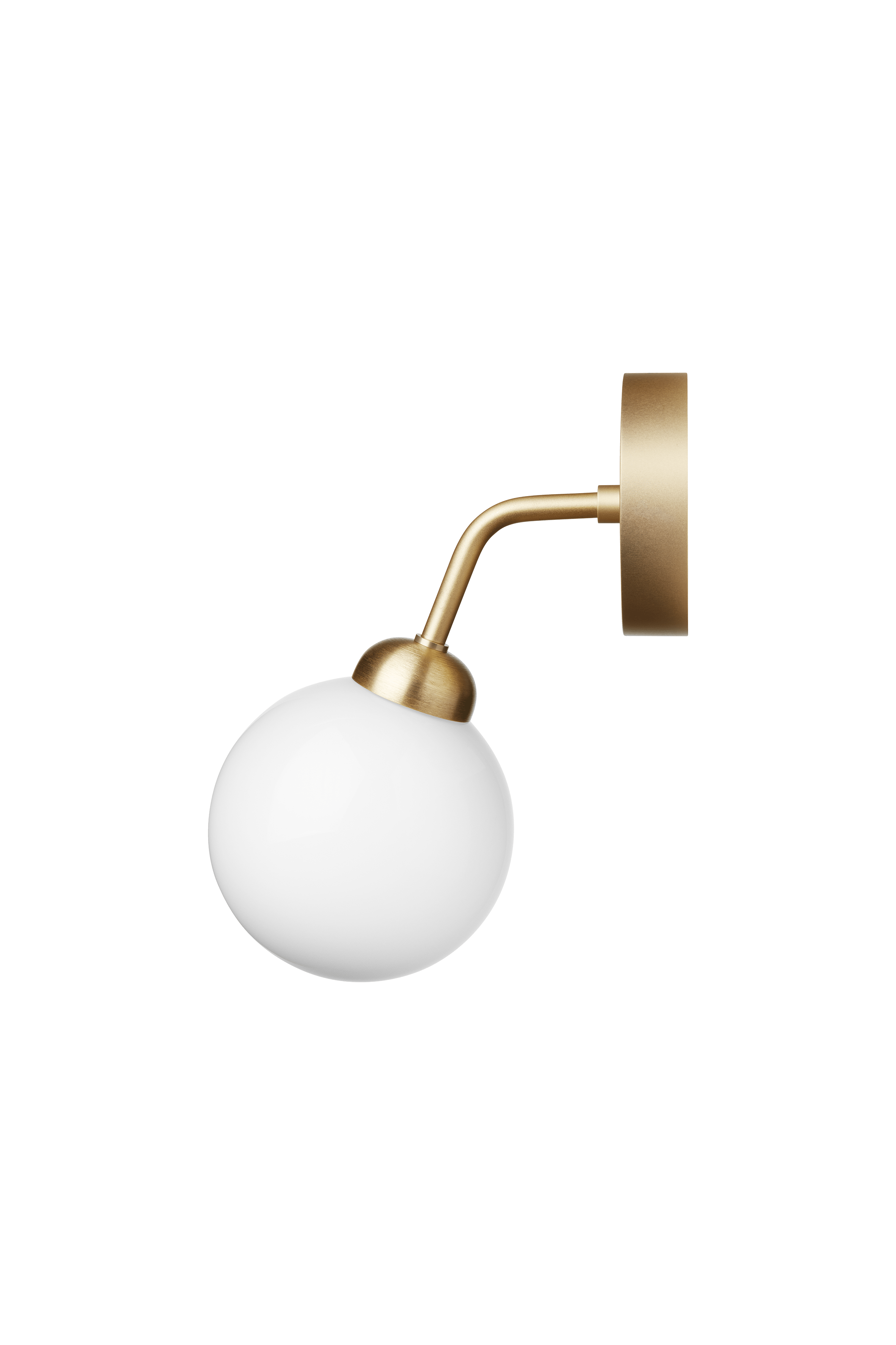 Nástenná lampa APIALES mosadzná s opálovým sklom