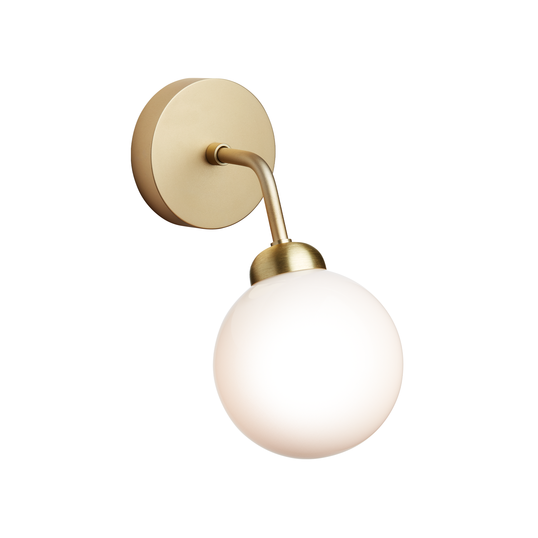 Nástenná lampa APIALES mosadzná s opálovým sklom