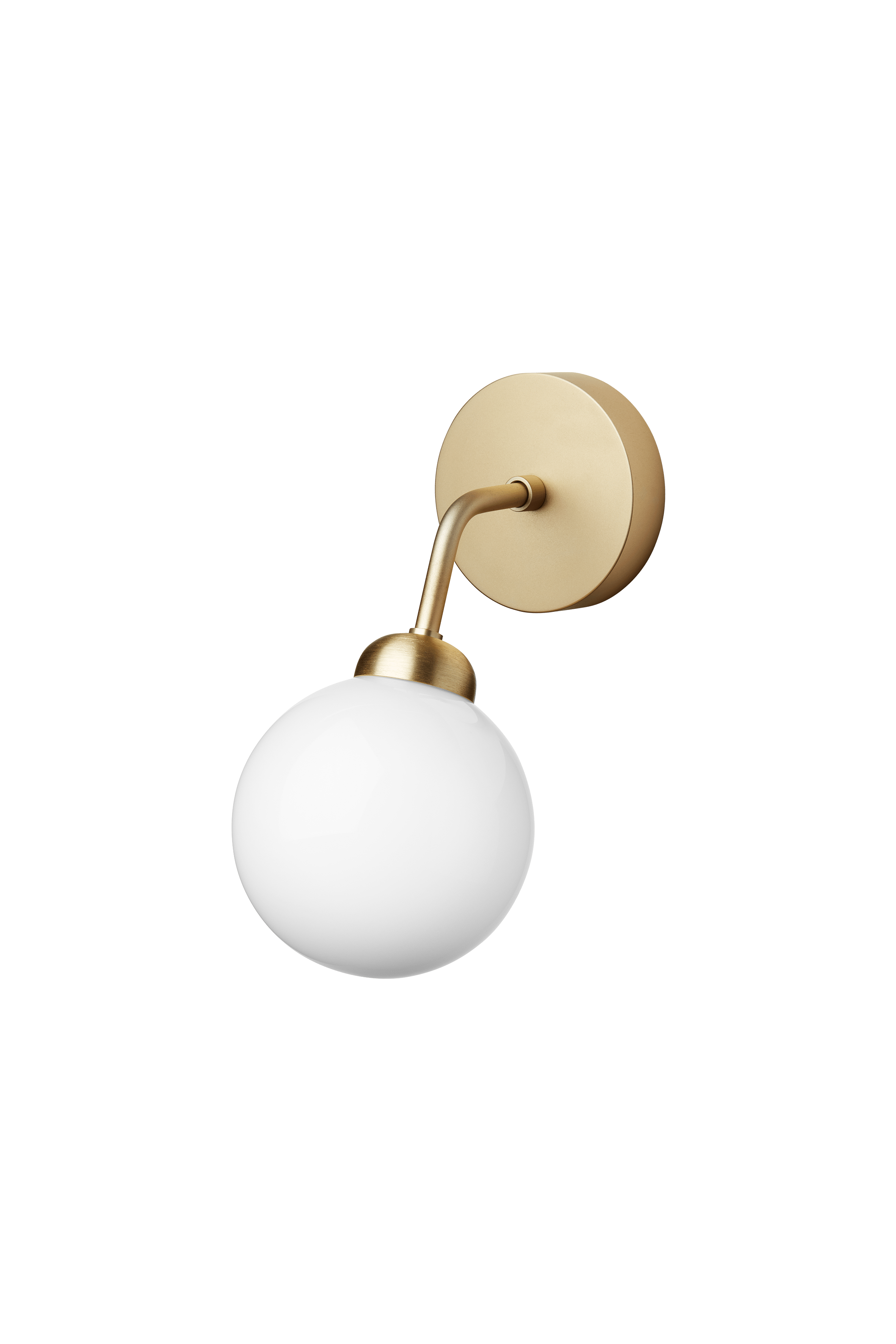 Nástenná lampa APIALES mosadzná s opálovým sklom