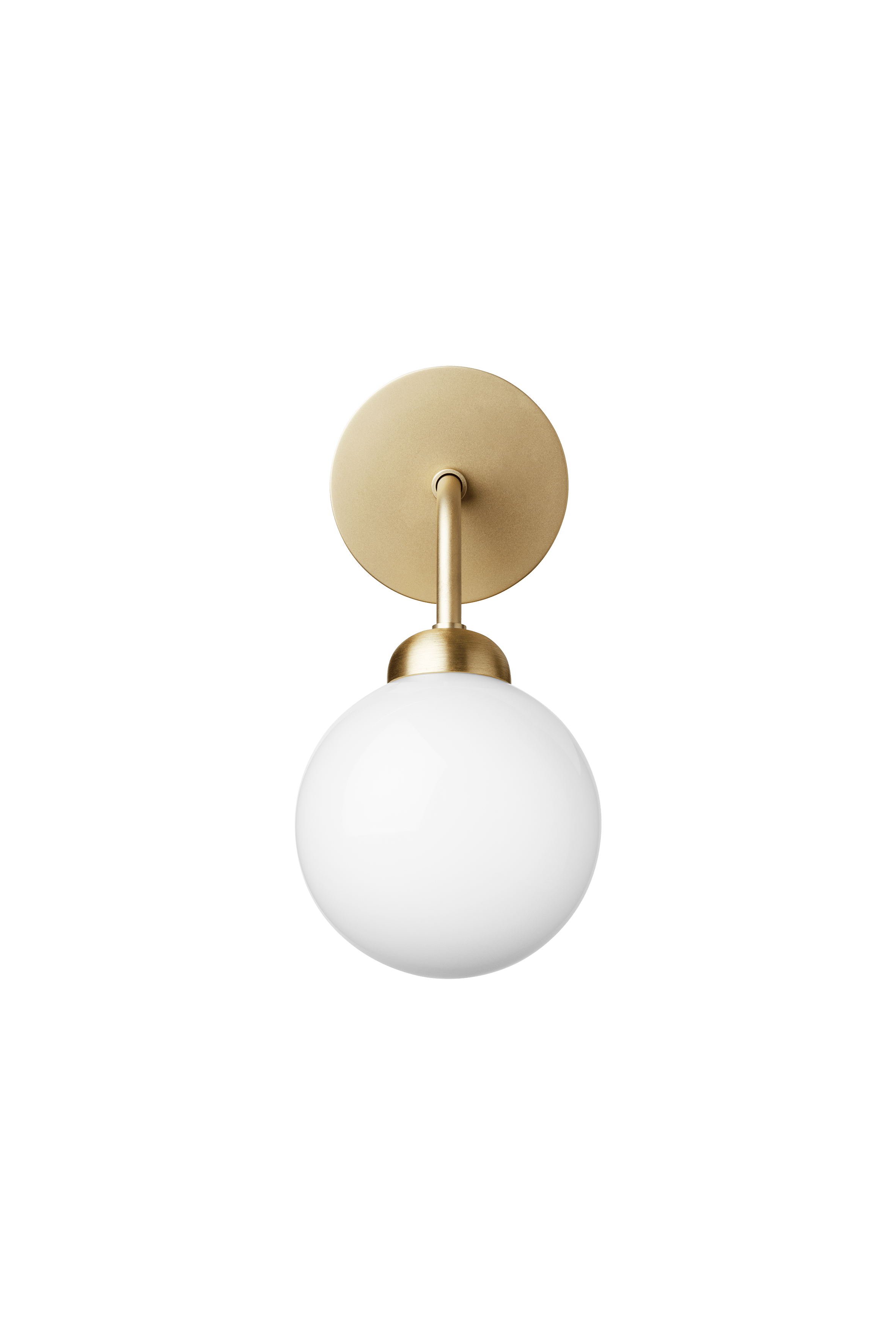 Nástenná lampa APIALES mosadzná s opálovým sklom