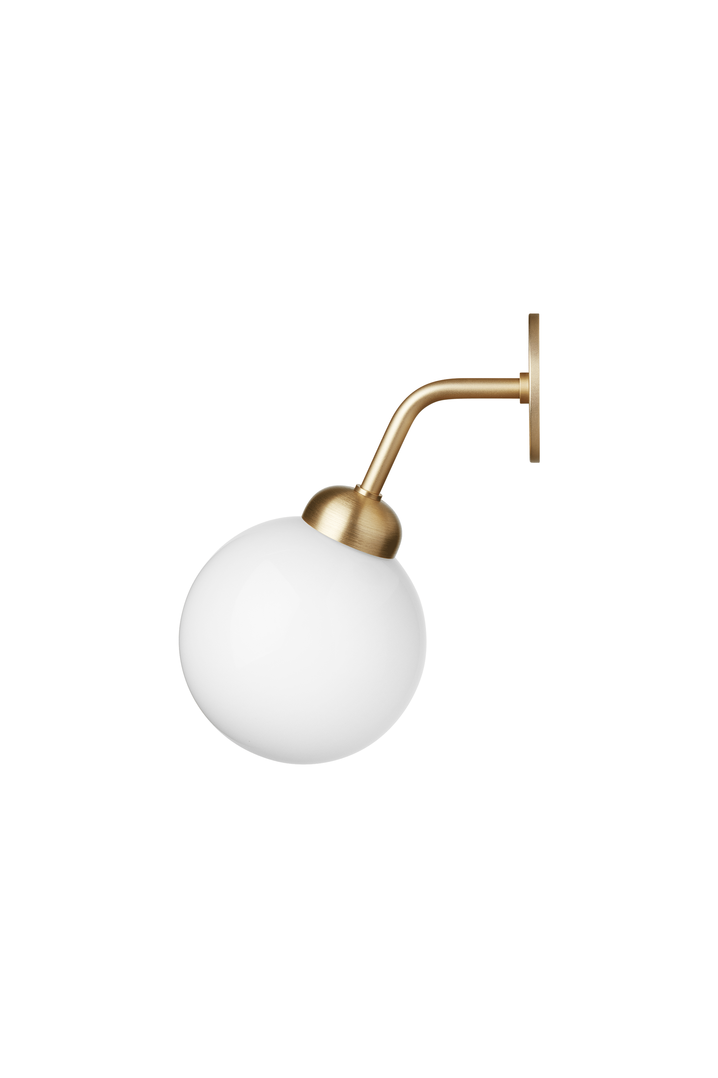 Nástenná lampa APIALES mosadzná s opálovým sklom