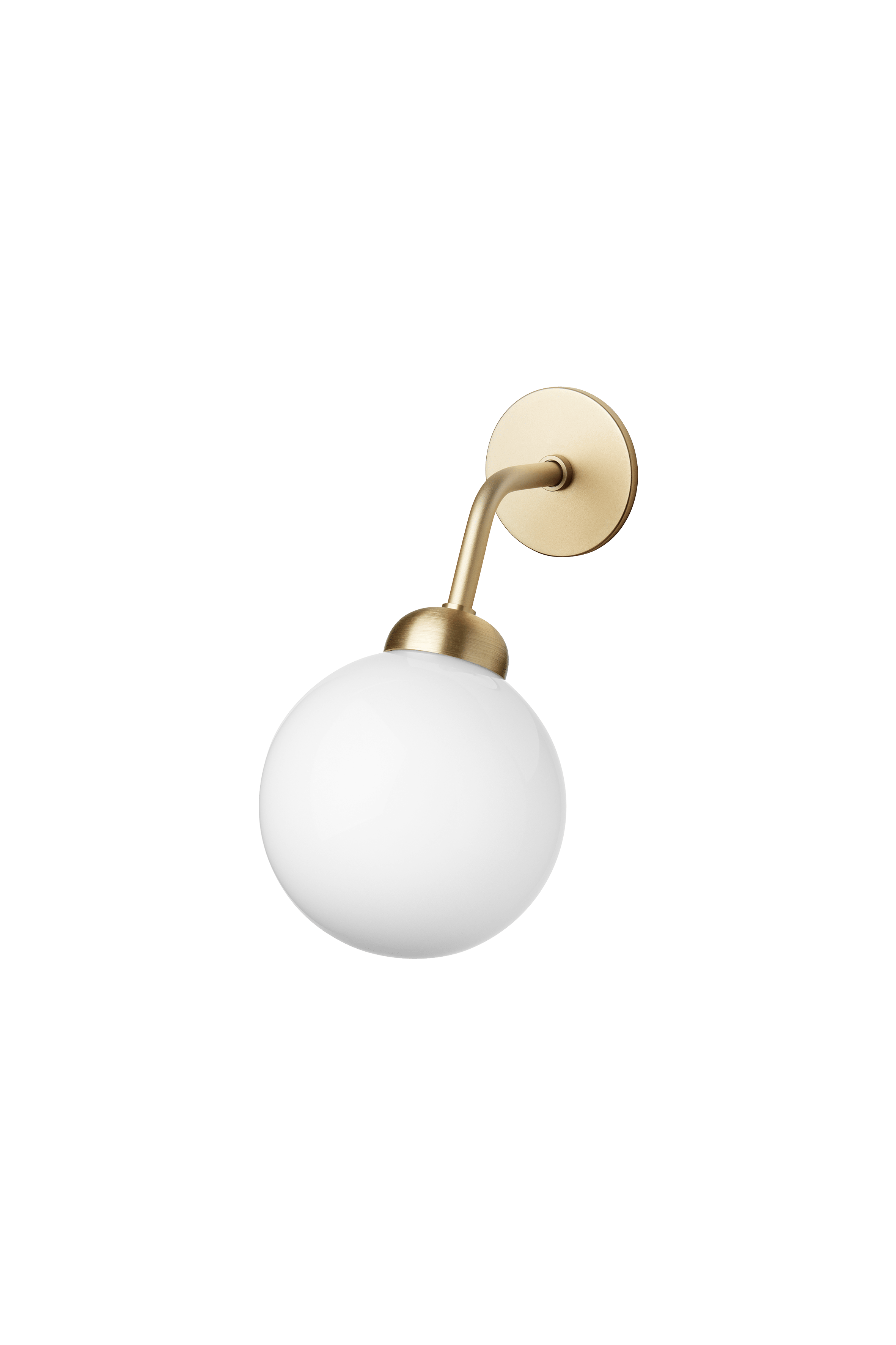 Nástenná lampa APIALES mosadzná s opálovým sklom