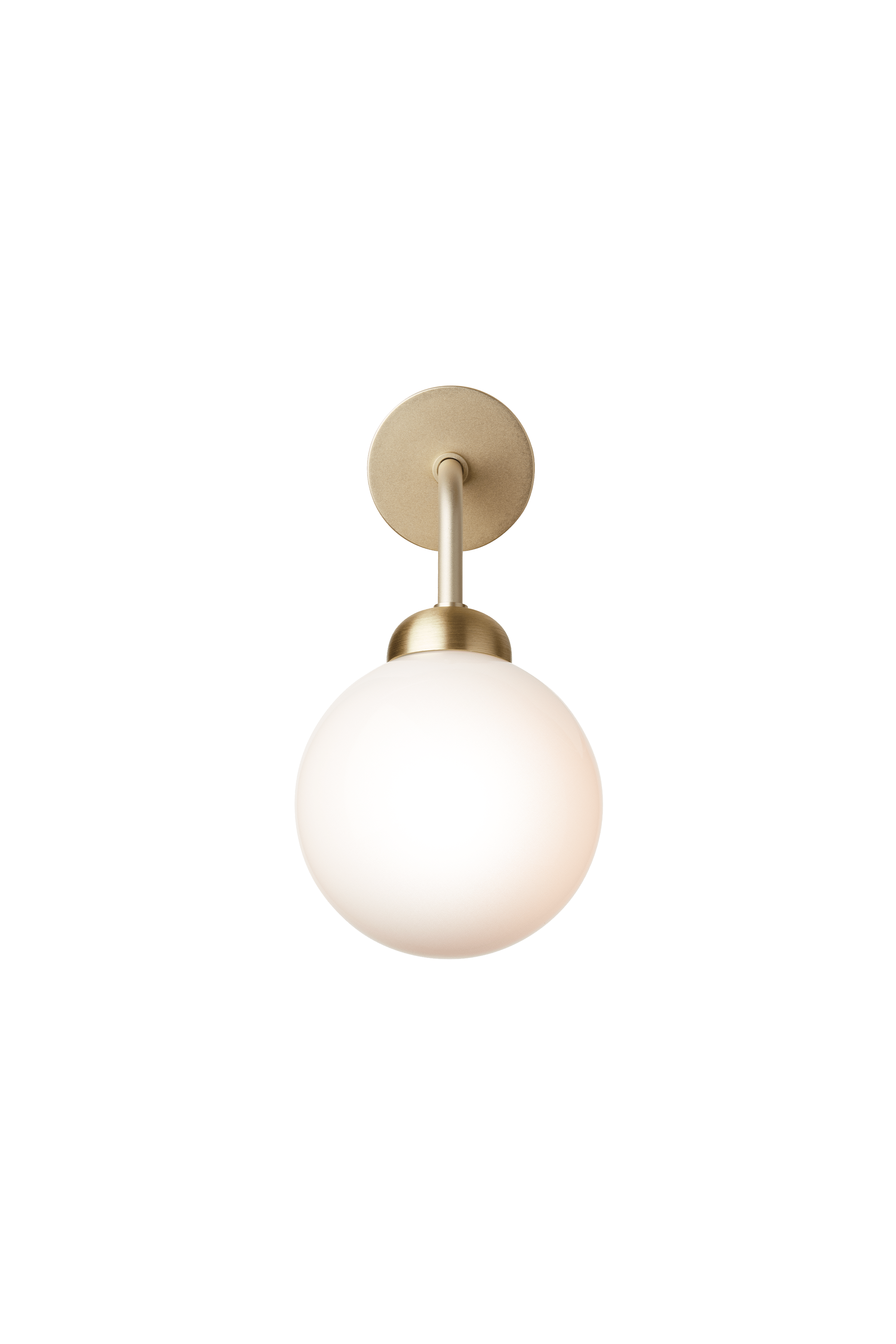 Nástenná lampa APIALES mosadzná s opálovým sklom