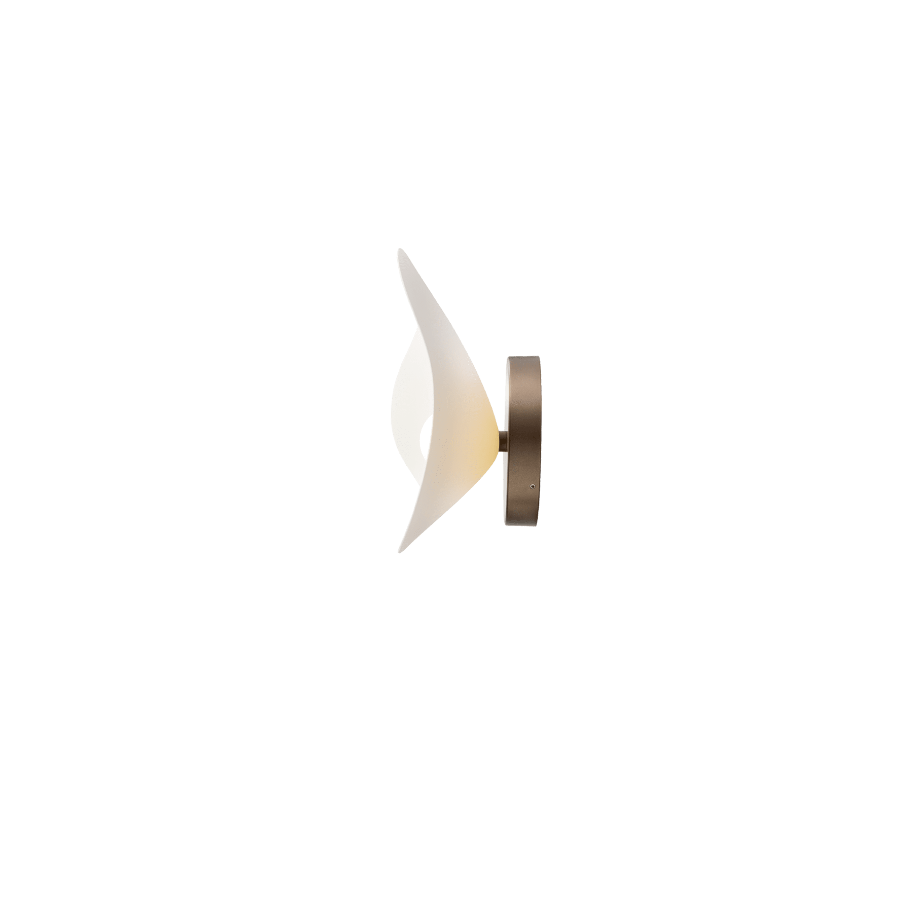 Nástenná lampa FLORII tmavohnedá s bielou