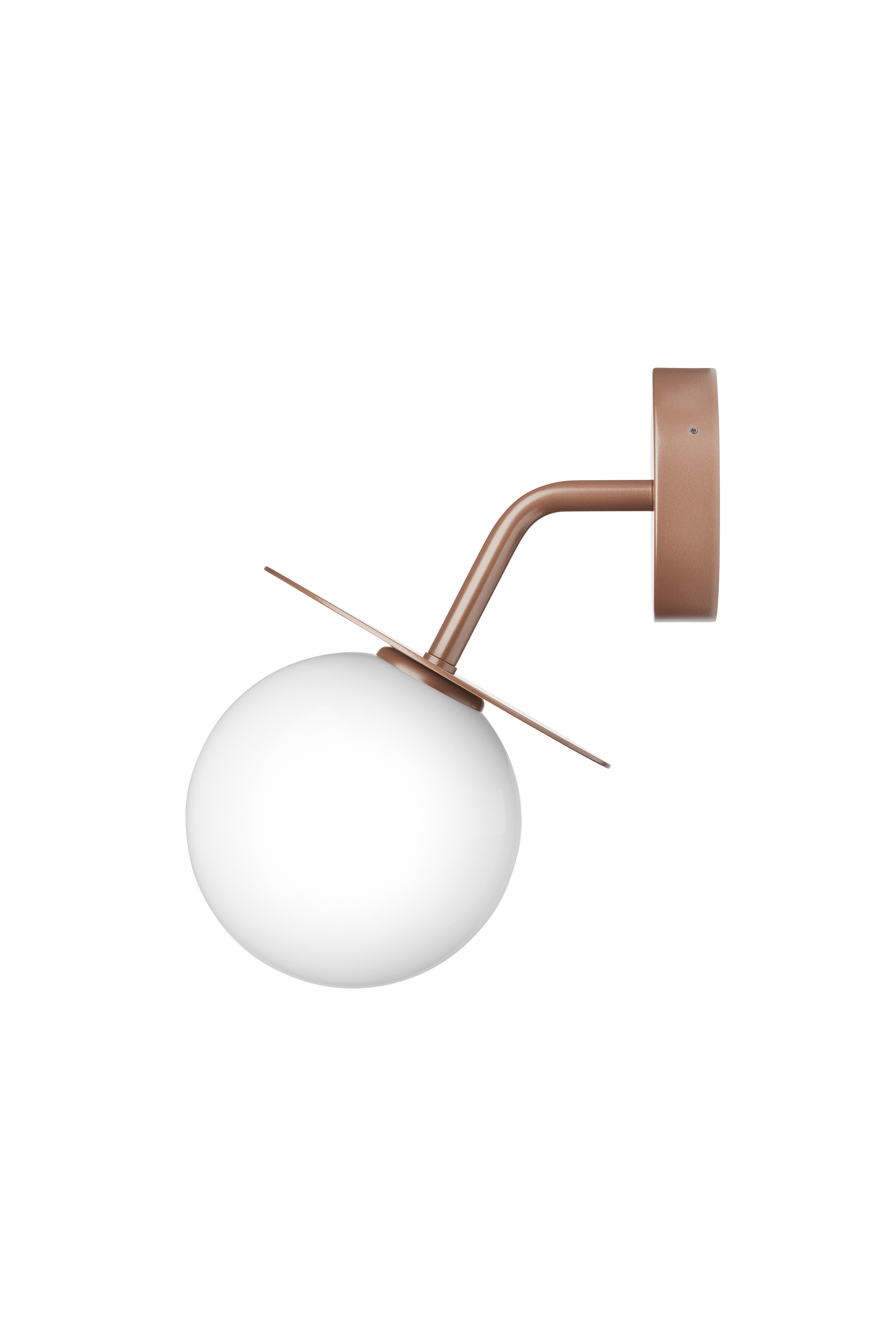 Závesná vonkajšia lampa LIILA tmavohnedá s opálovým sklom
