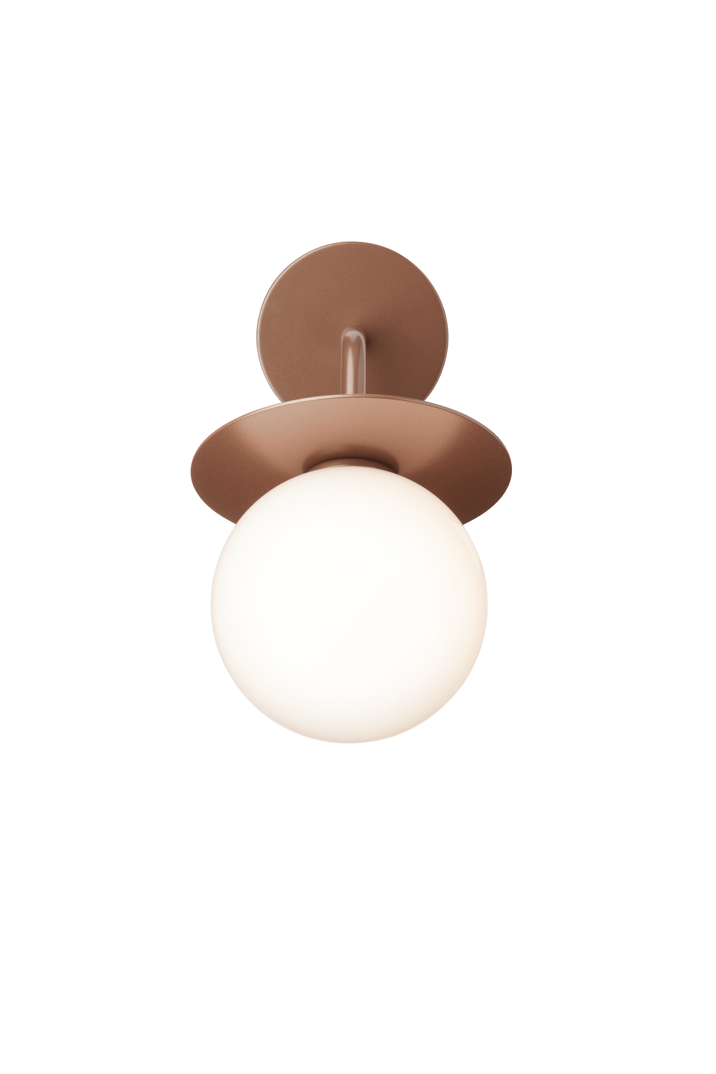 Závesná vonkajšia lampa LIILA tmavohnedá s opálovým sklom