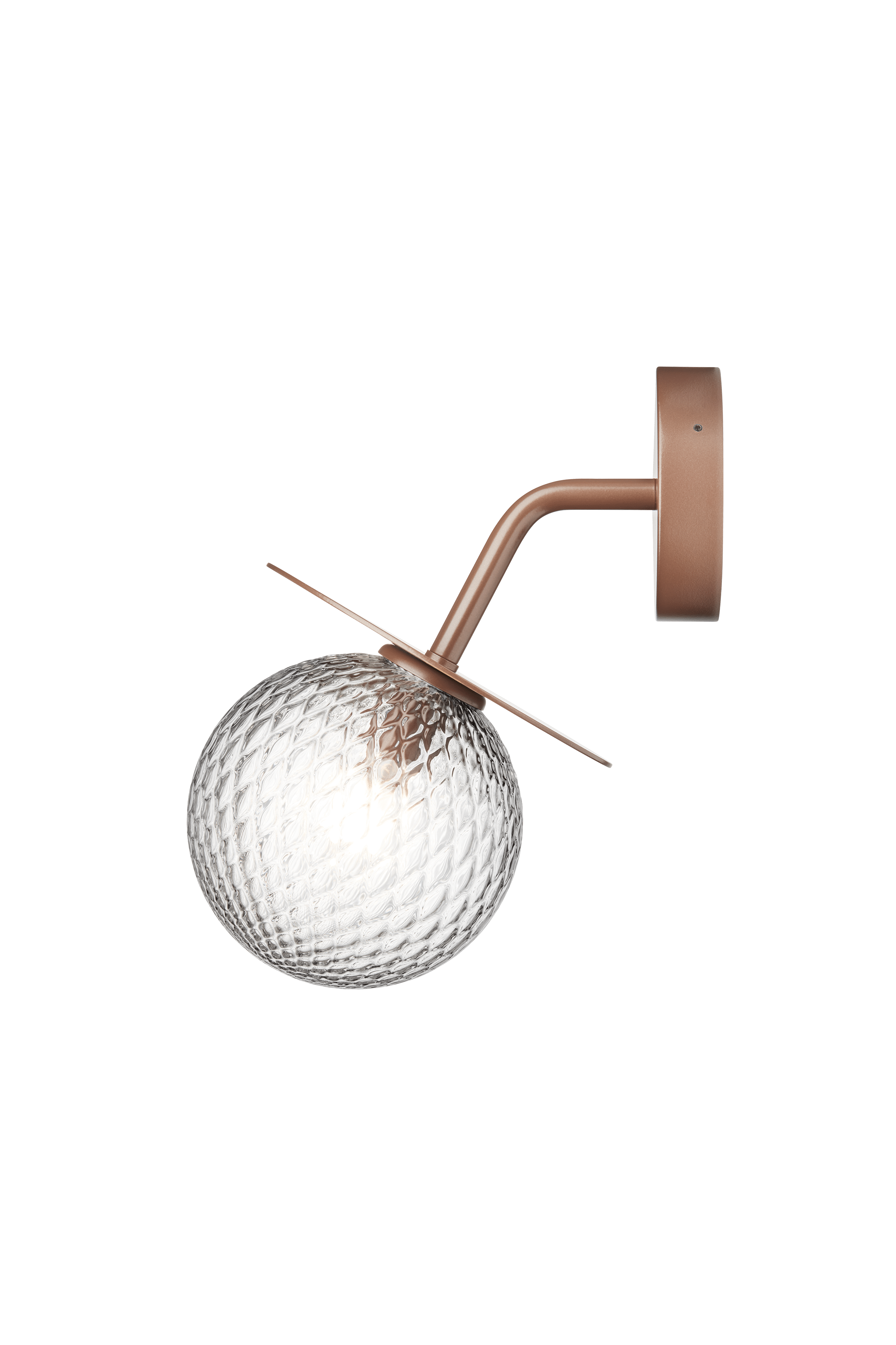 Závesná vonkajšia lampa LIILA tmavohnedá s priehľadným sklom