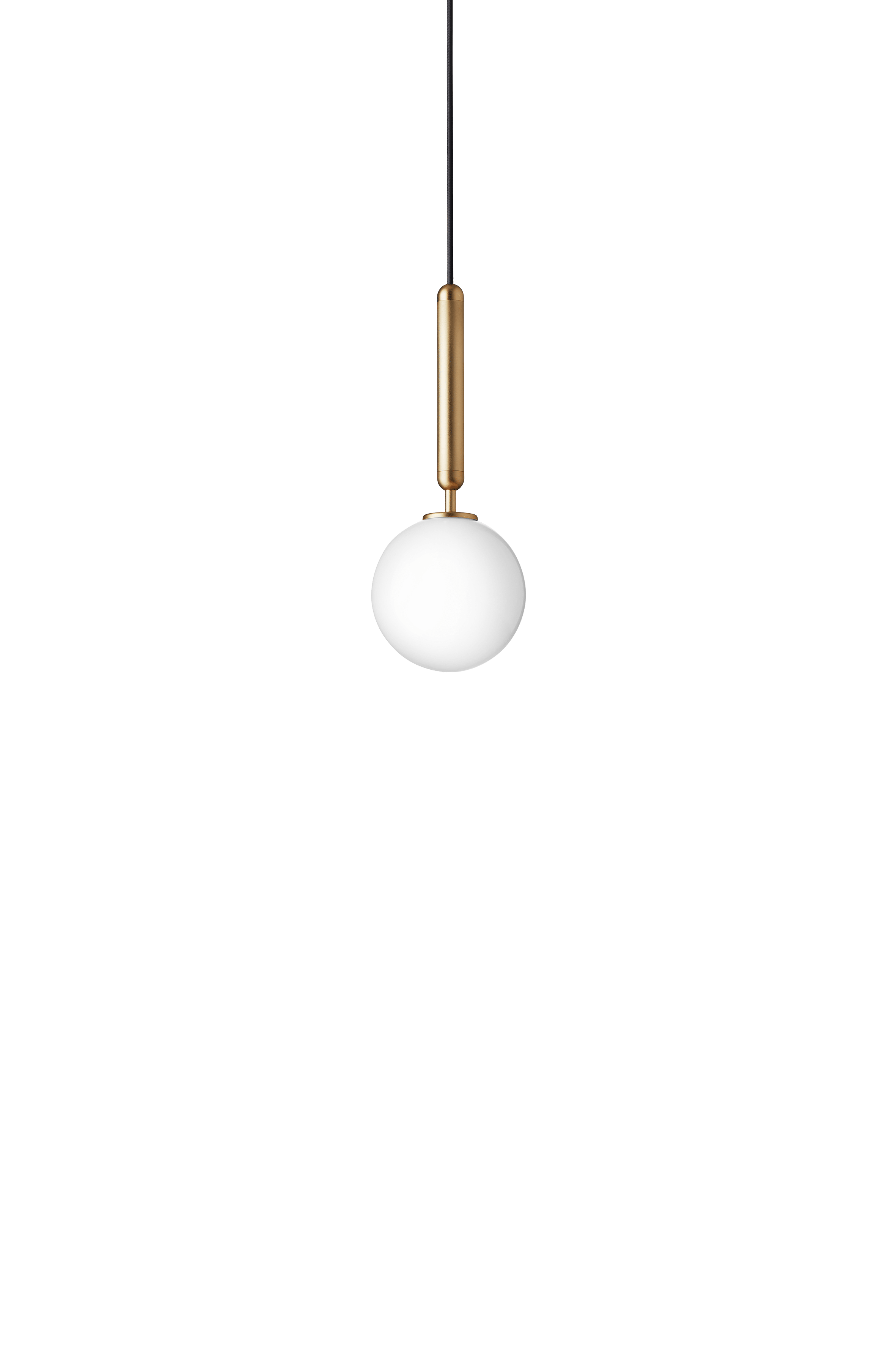 MIIRA Pendant Lamp in Brass with Opal Glass