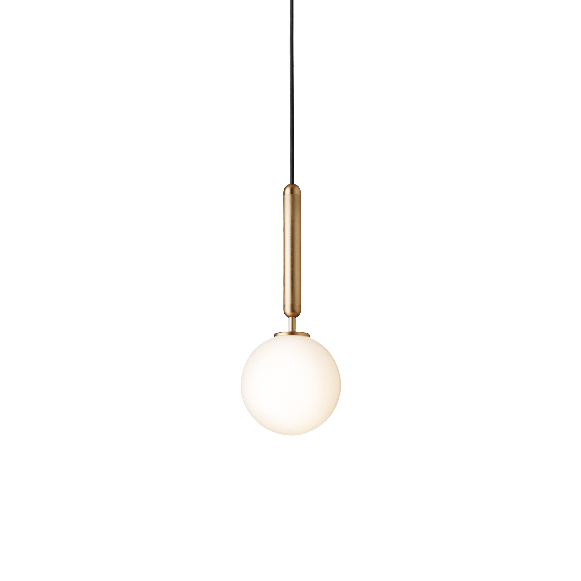 MIIRA Pendant Lamp in Brass with Opal Glass
