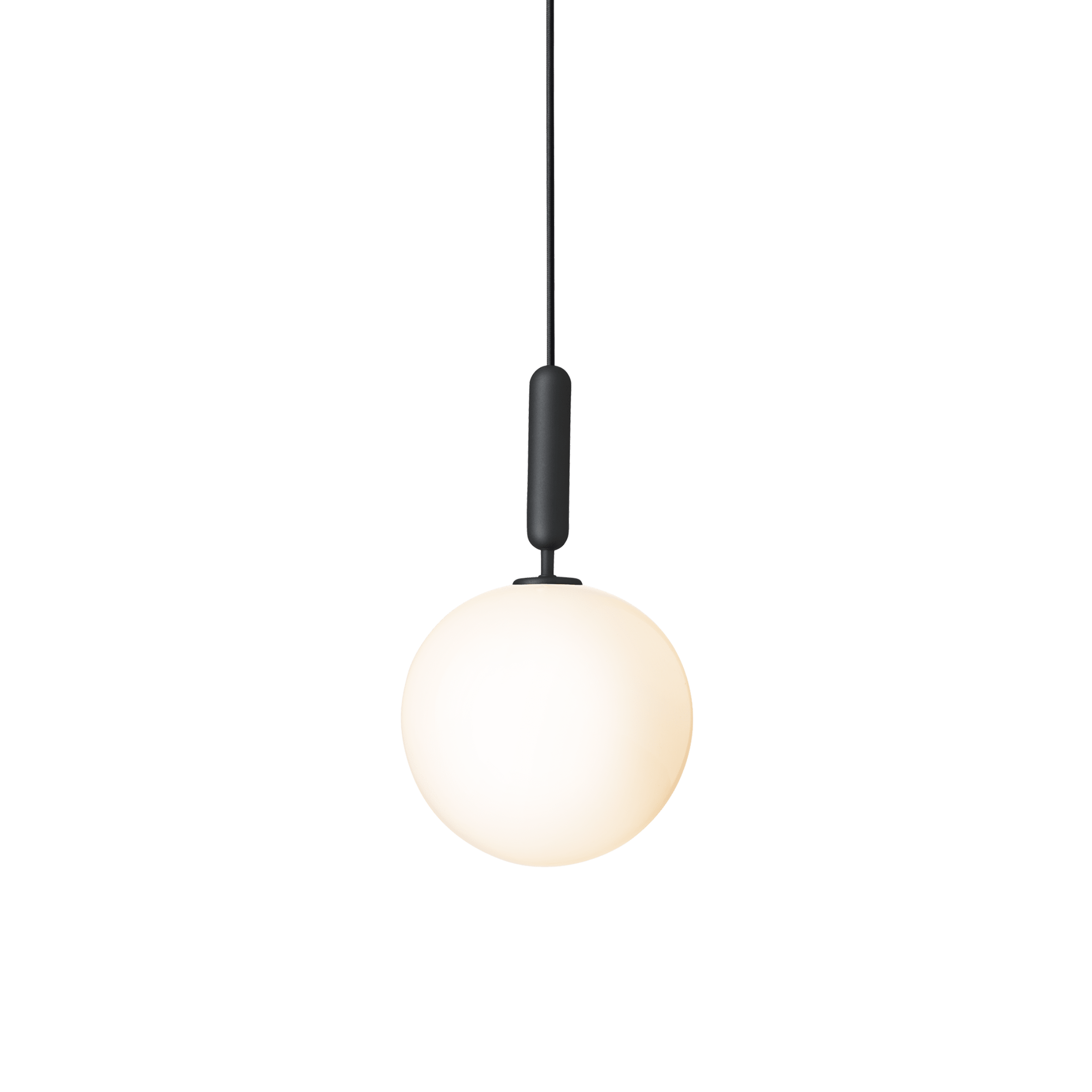 Závesná lampa MIIRA grafitová s opálovým sklom
