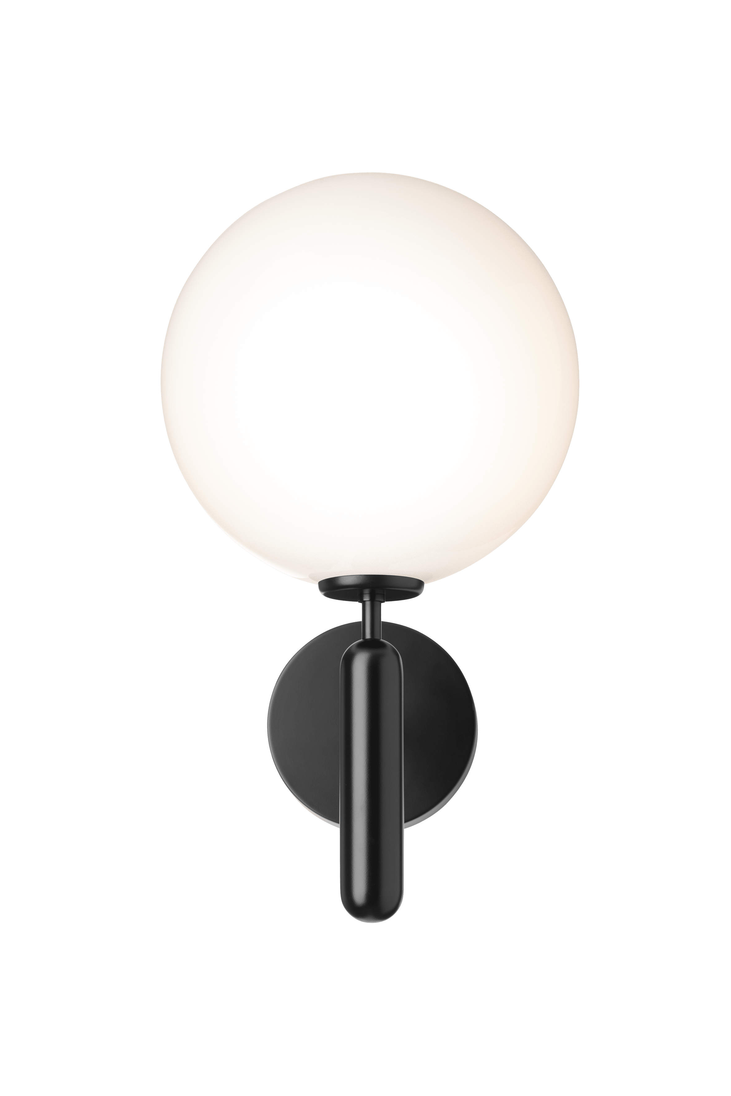 Záhradná nástenná lampa MIIRA čierna s opálovým sklom