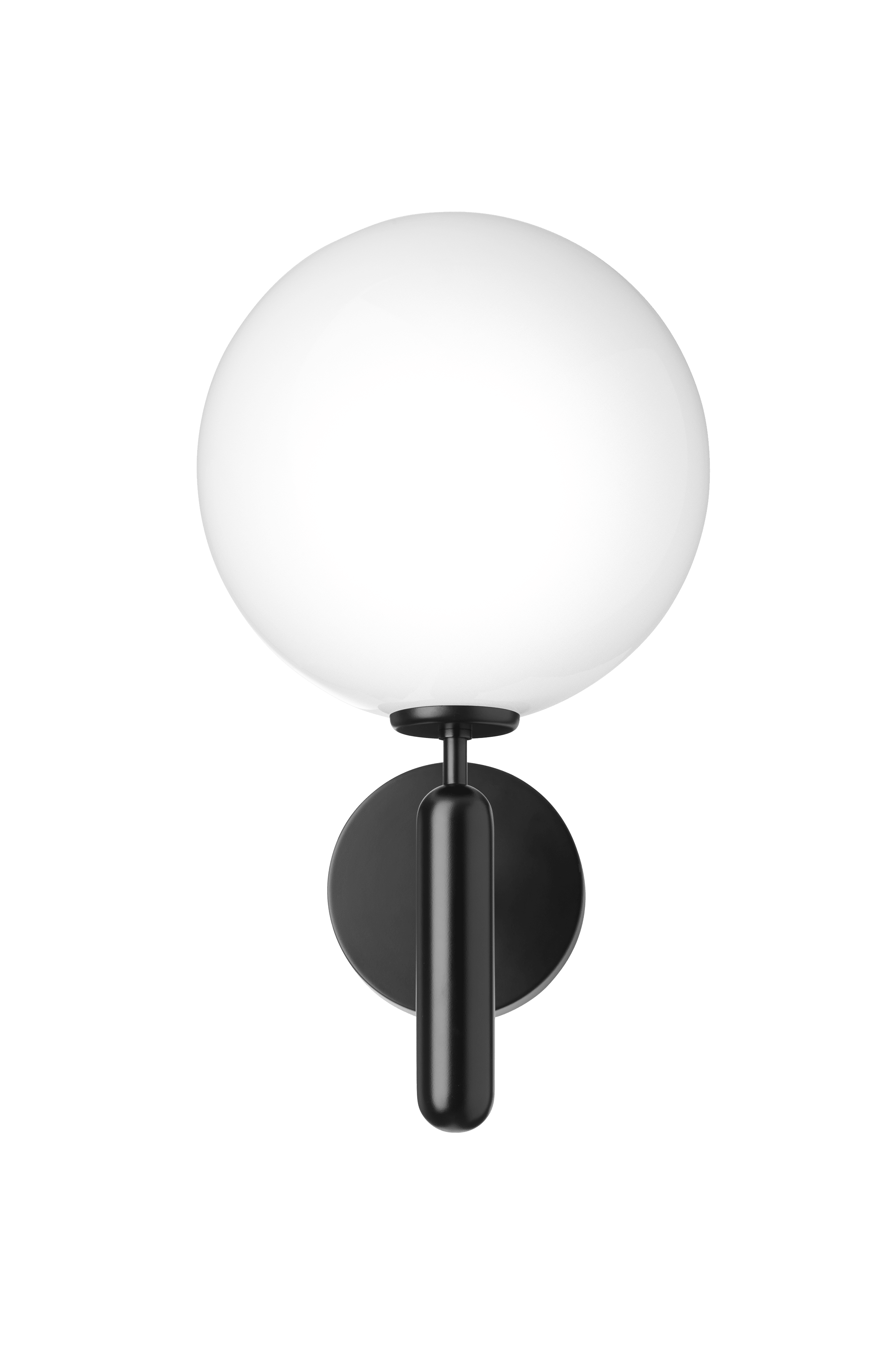 Záhradná nástenná lampa MIIRA čierna s opálovým sklom