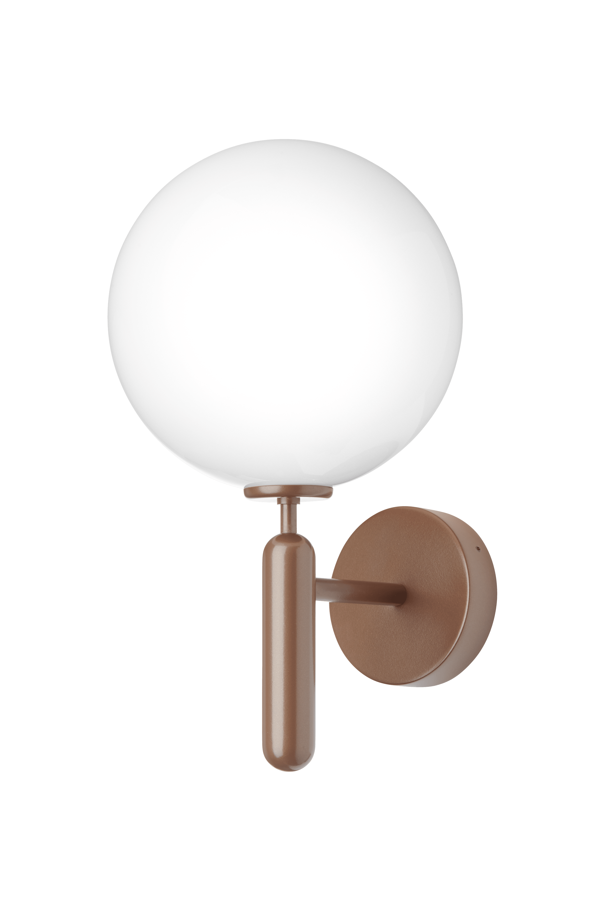 Záhradná nástenná lampa MIIRA tmavohnedá s opálovým sklom