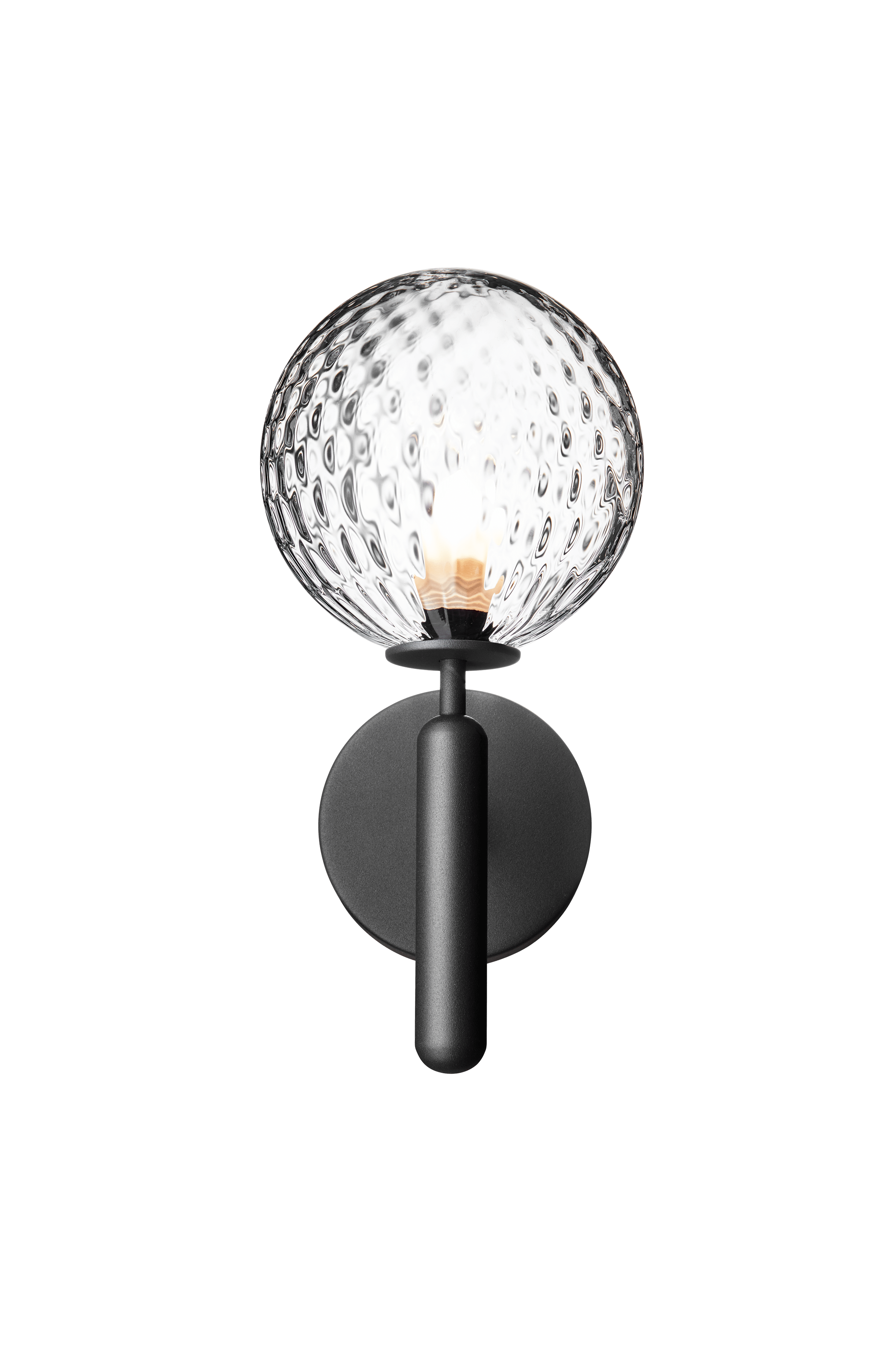 Nástenná lampa MIIRA grafitová s priehľadným sklom