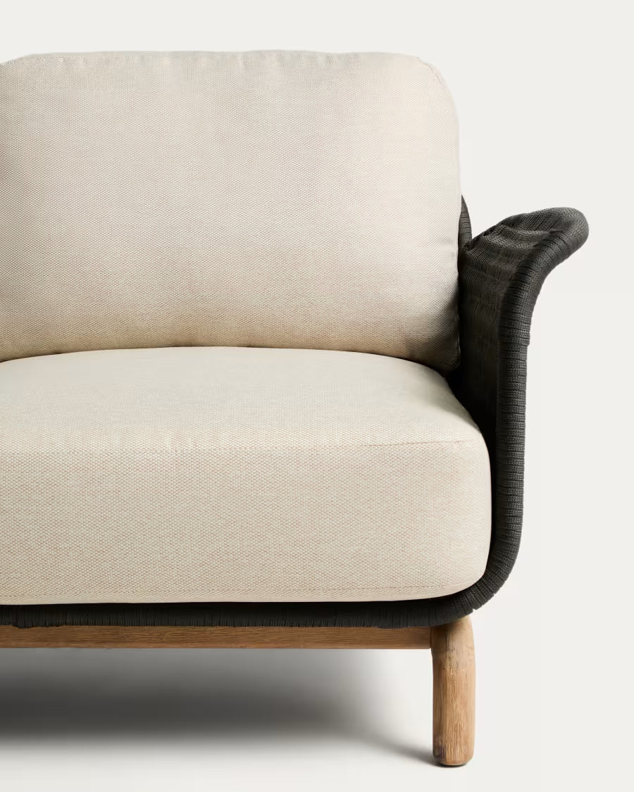 Dvojmiestna záhradná pohovka ALIPA béžová s čiernou