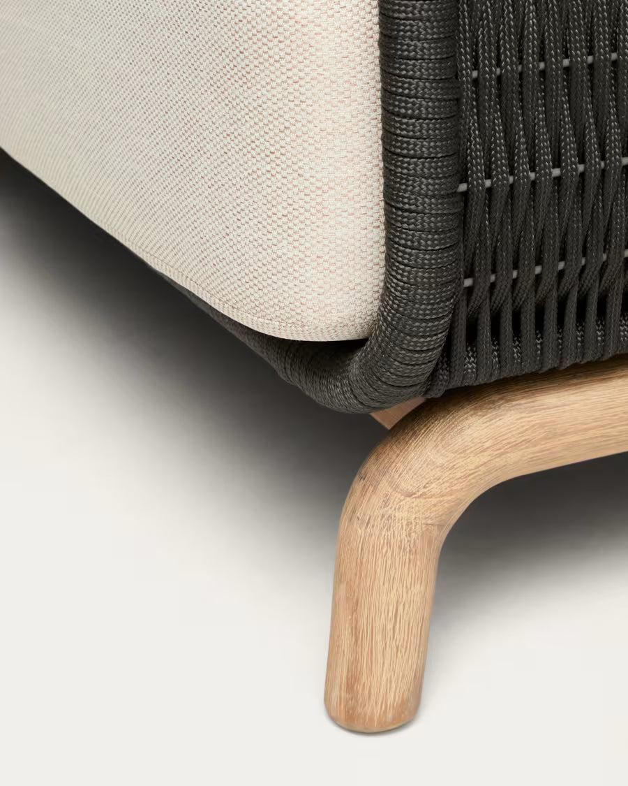 Dvojmiestna záhradná pohovka ALIPA béžová s čiernou